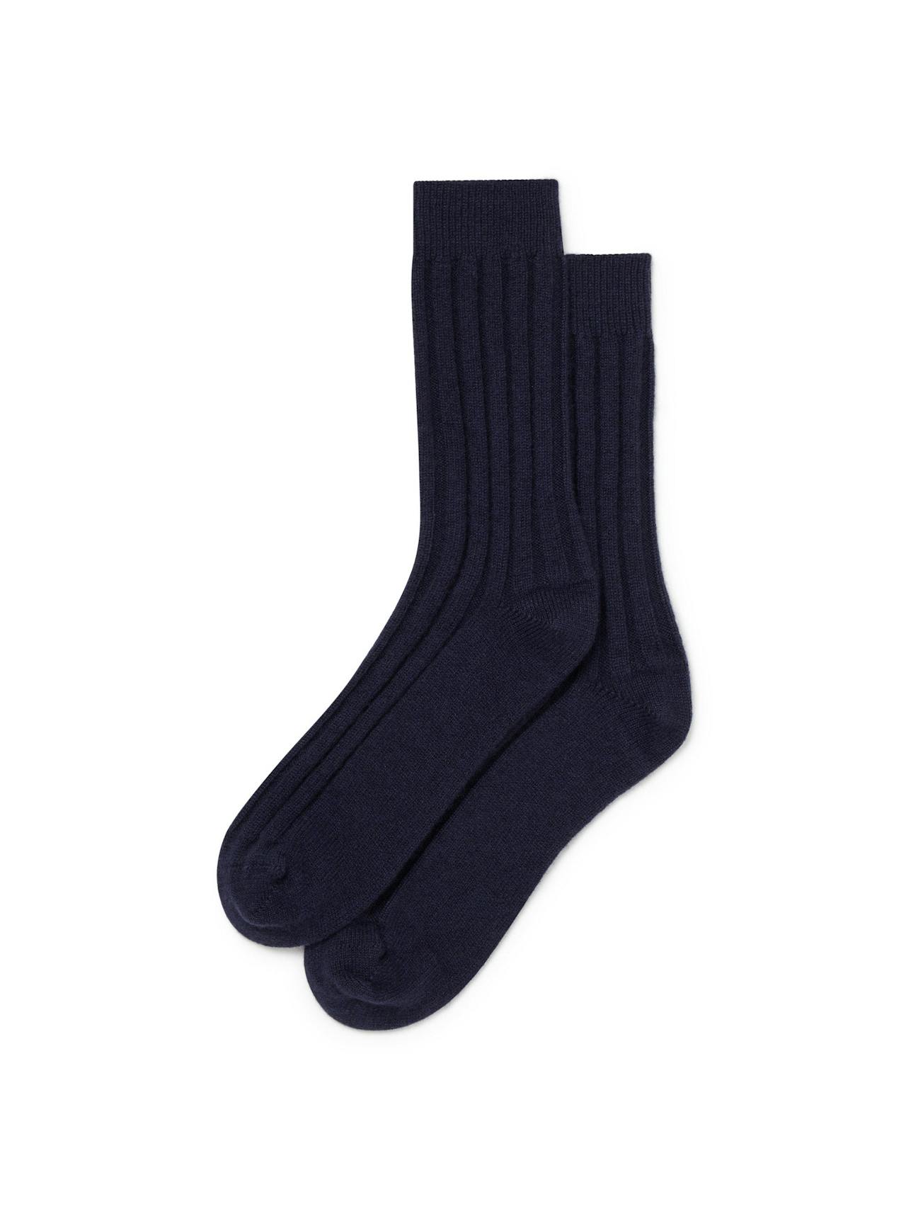 Men's navy cashmere sock