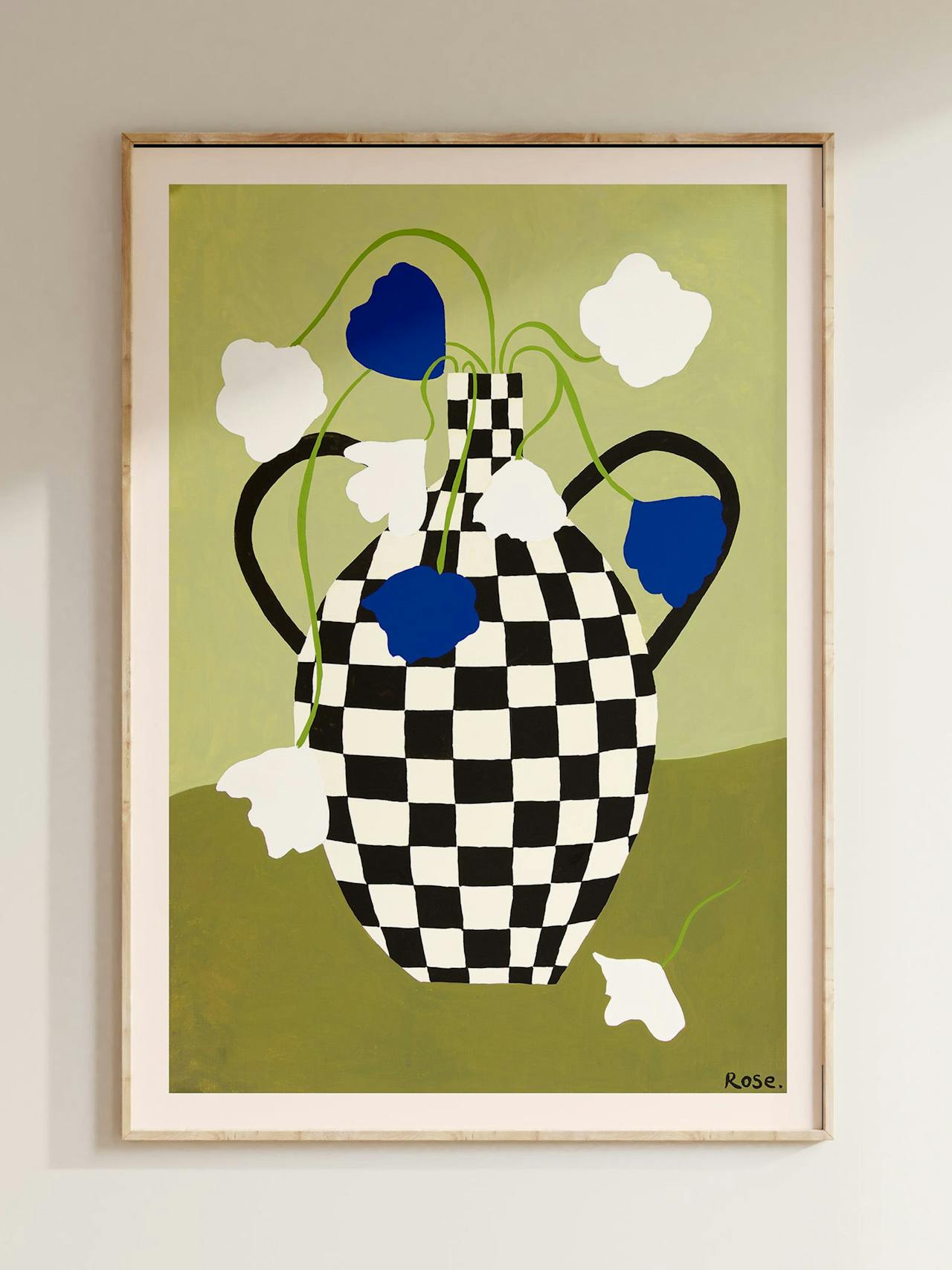 Checkerboard Vase fine art print