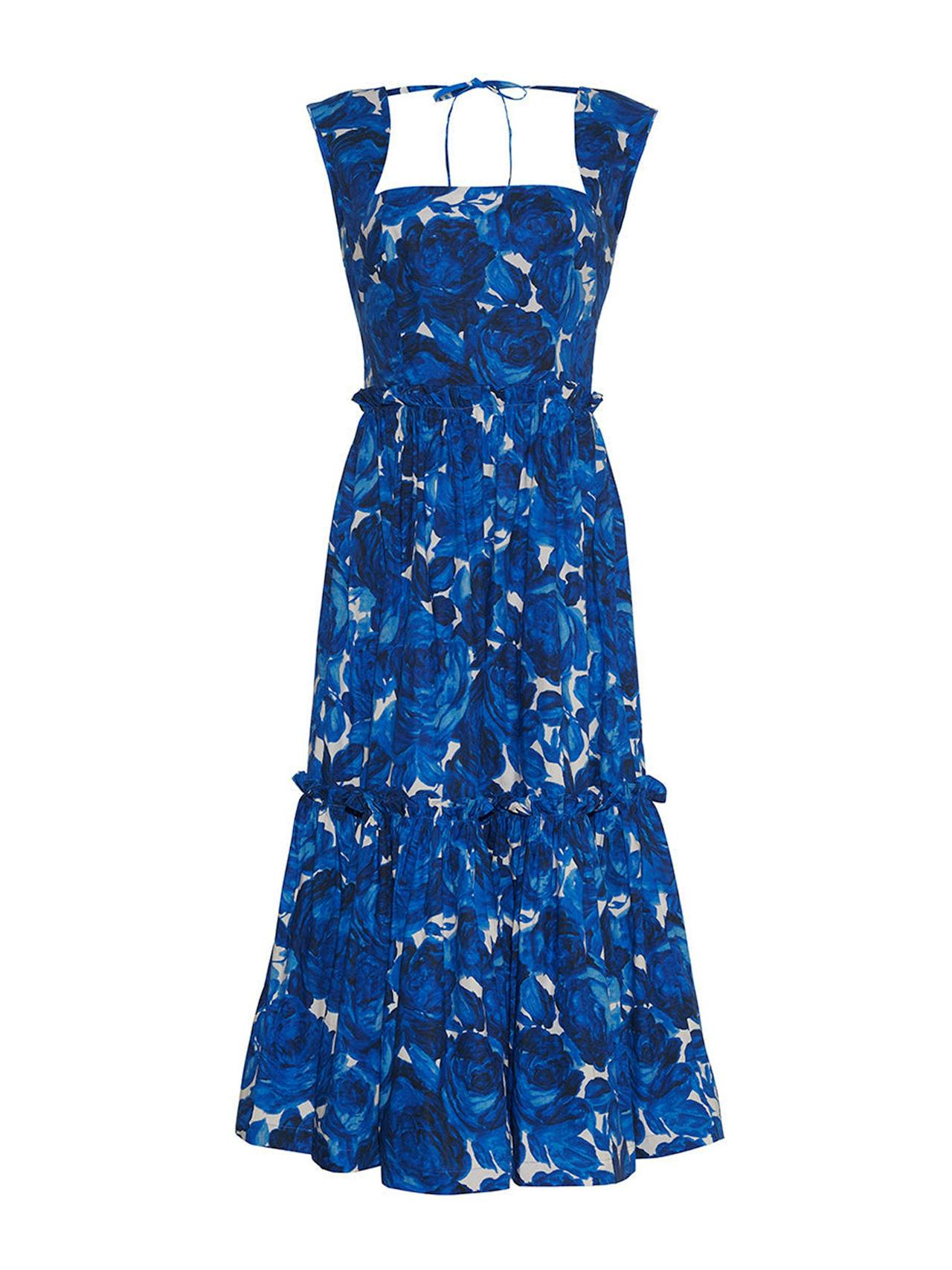 Floral garden blue Claire dress