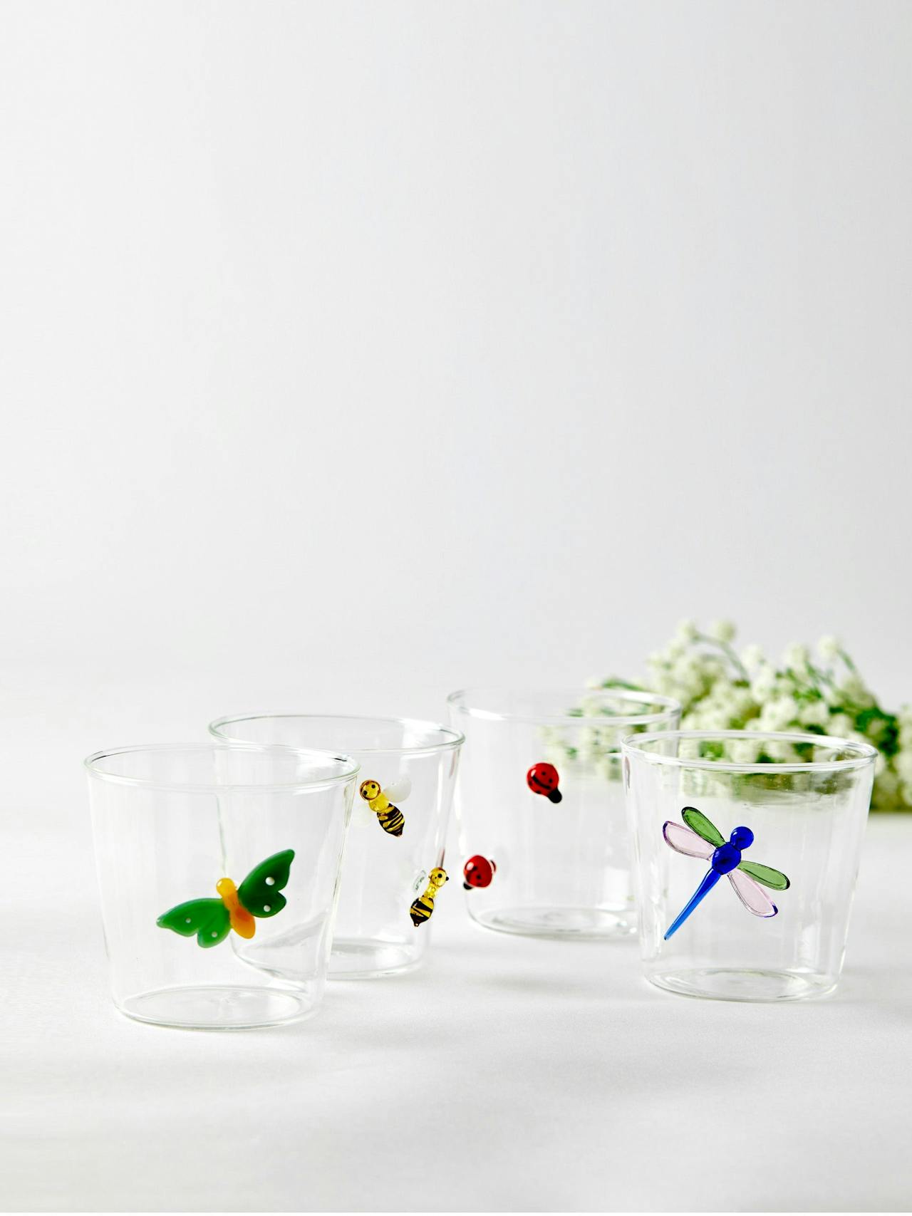 Lucky charm garden glasses, set of 4