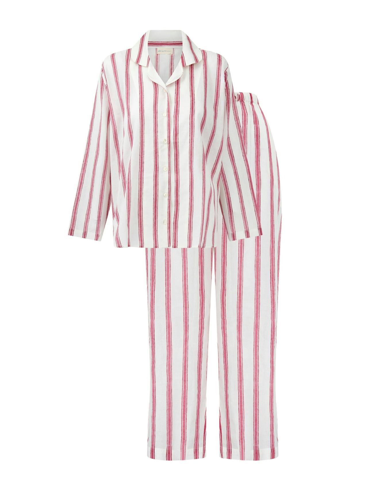 Pink ticking classic pyjama set