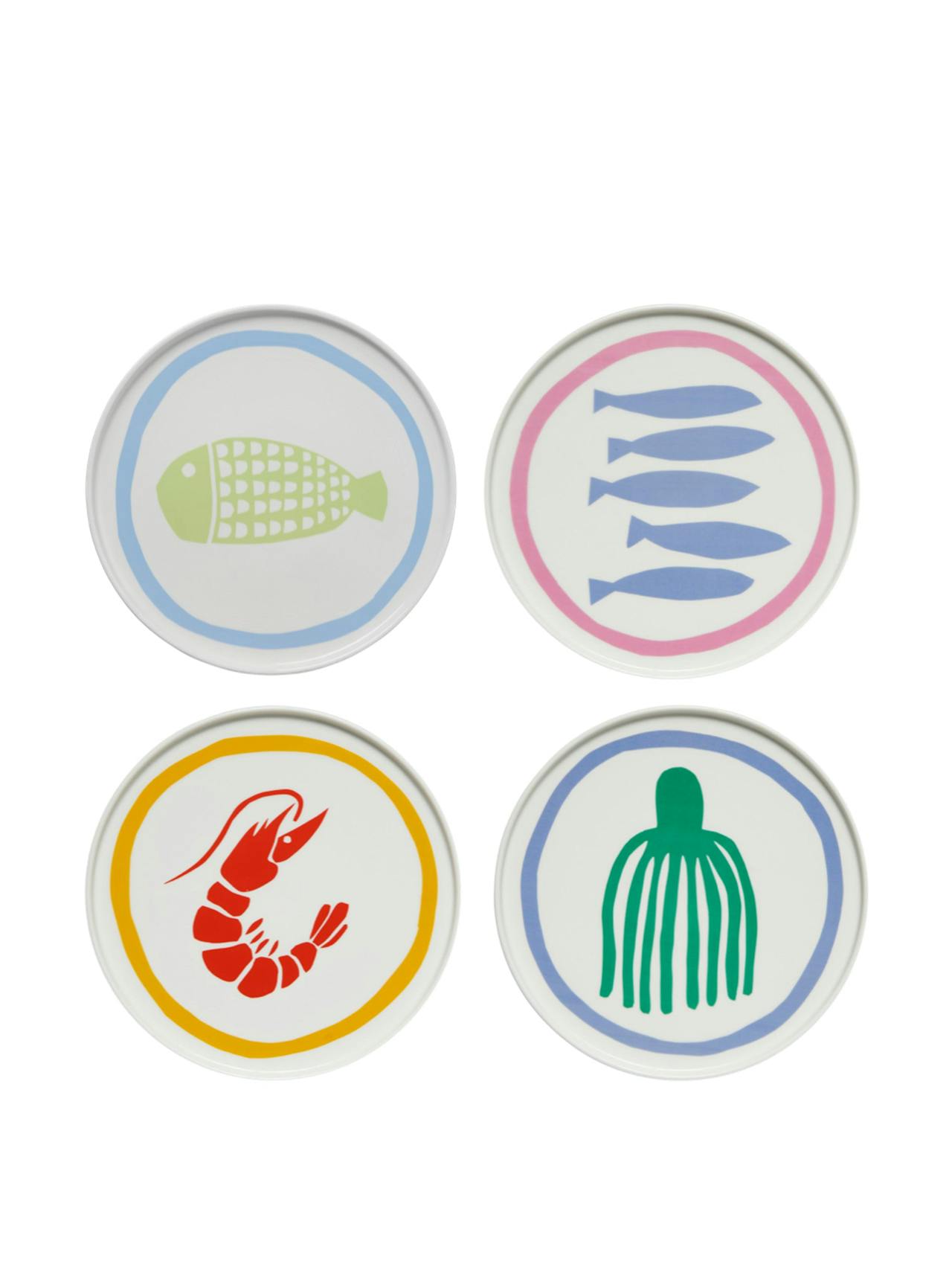 Essential seafood plate set