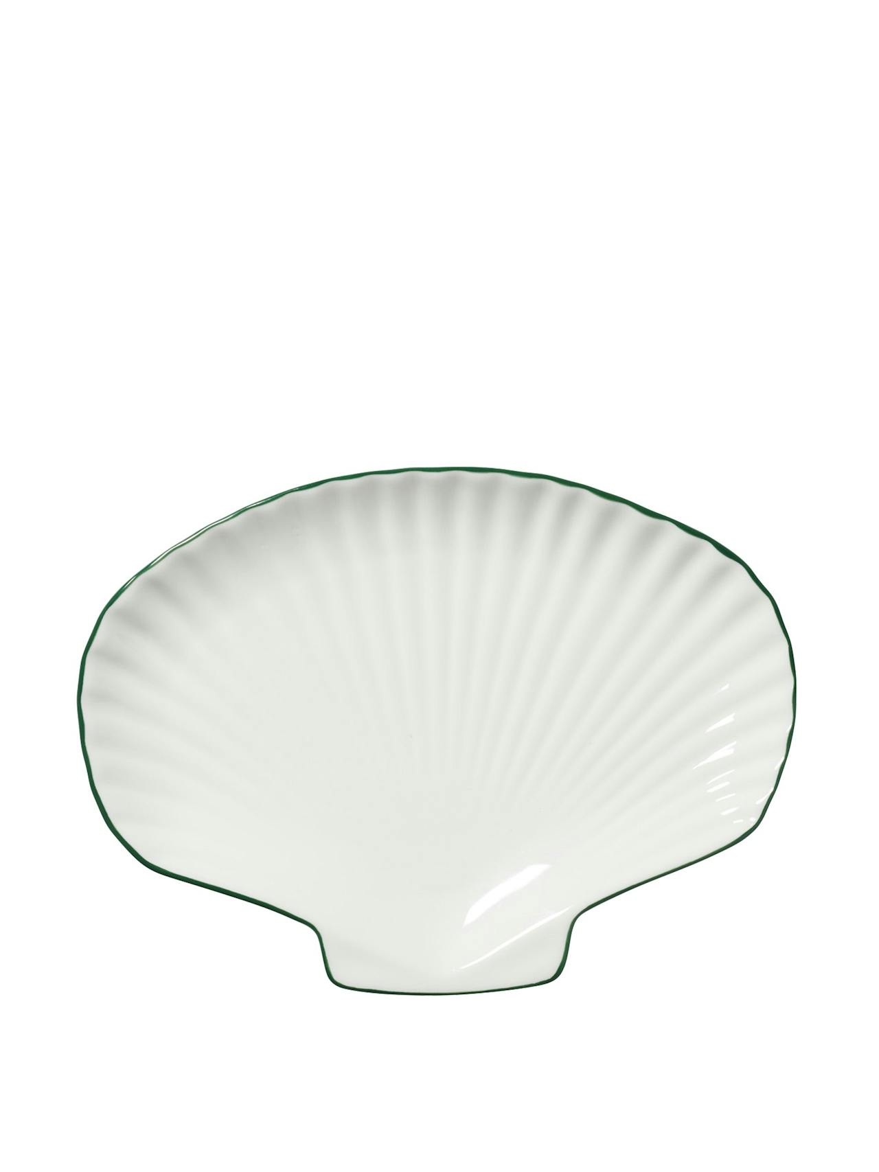 Shell plate with green edge