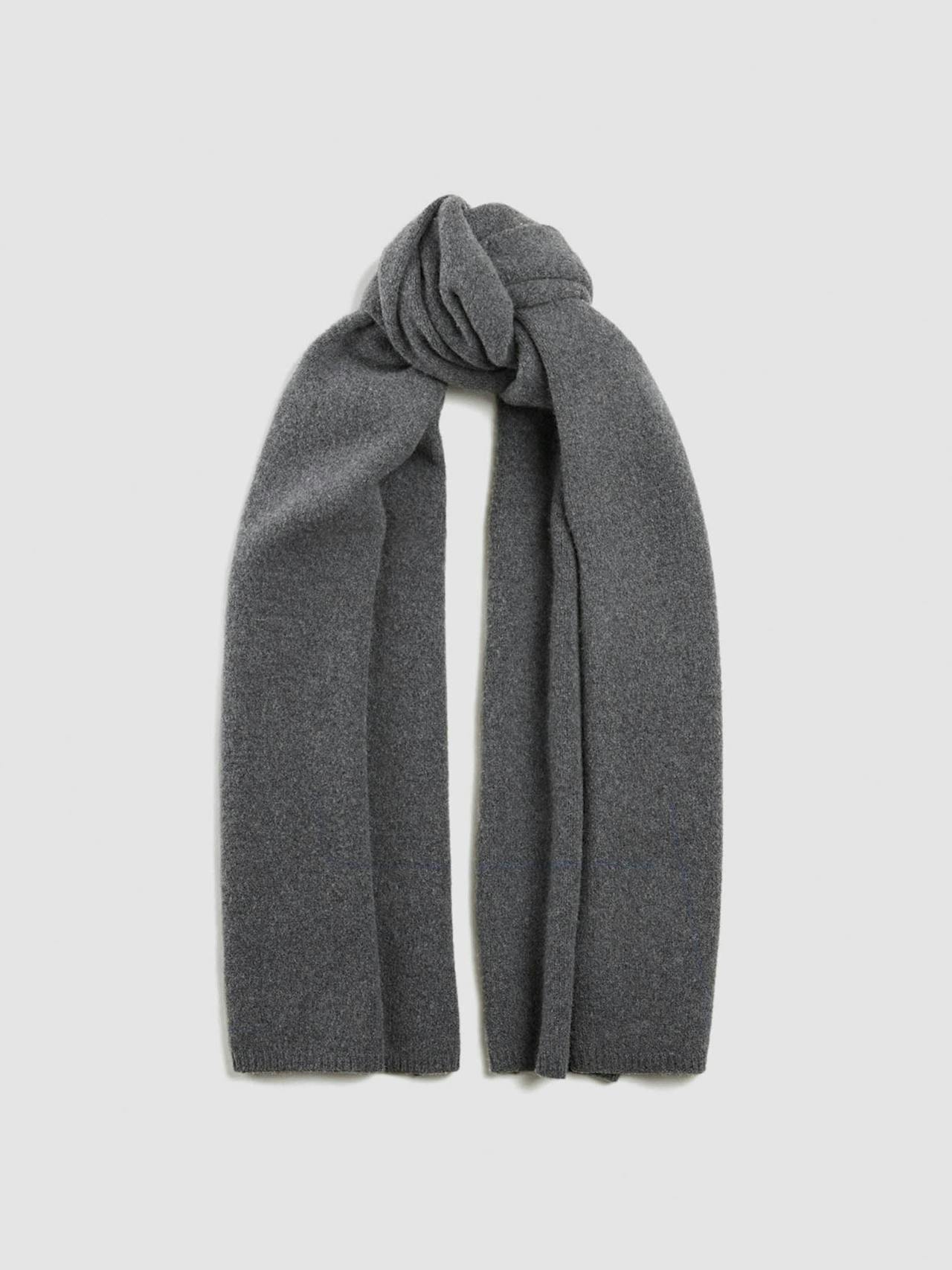 Derby grey felted Brea blanket scarf