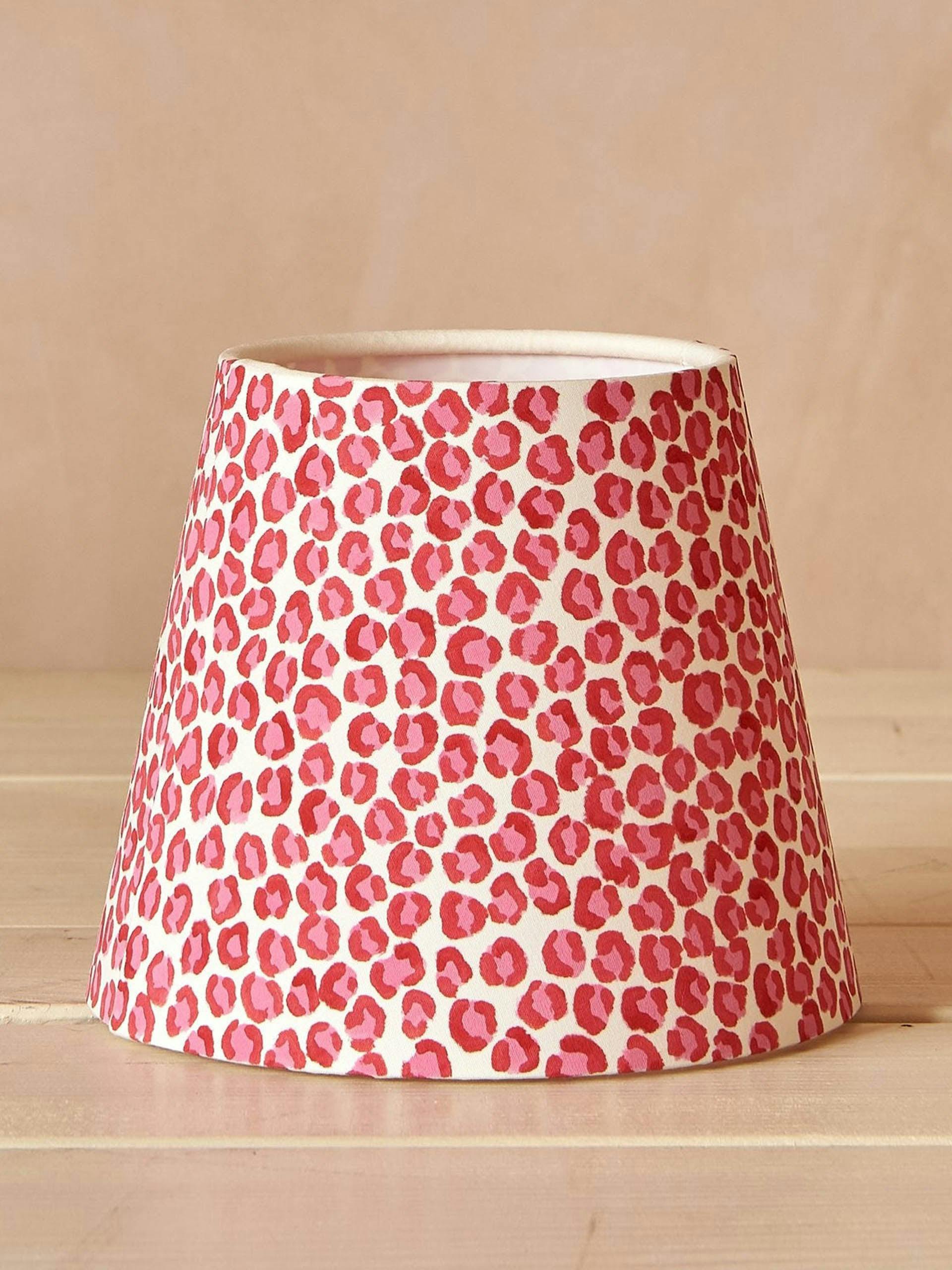 Pink leopard lampshade