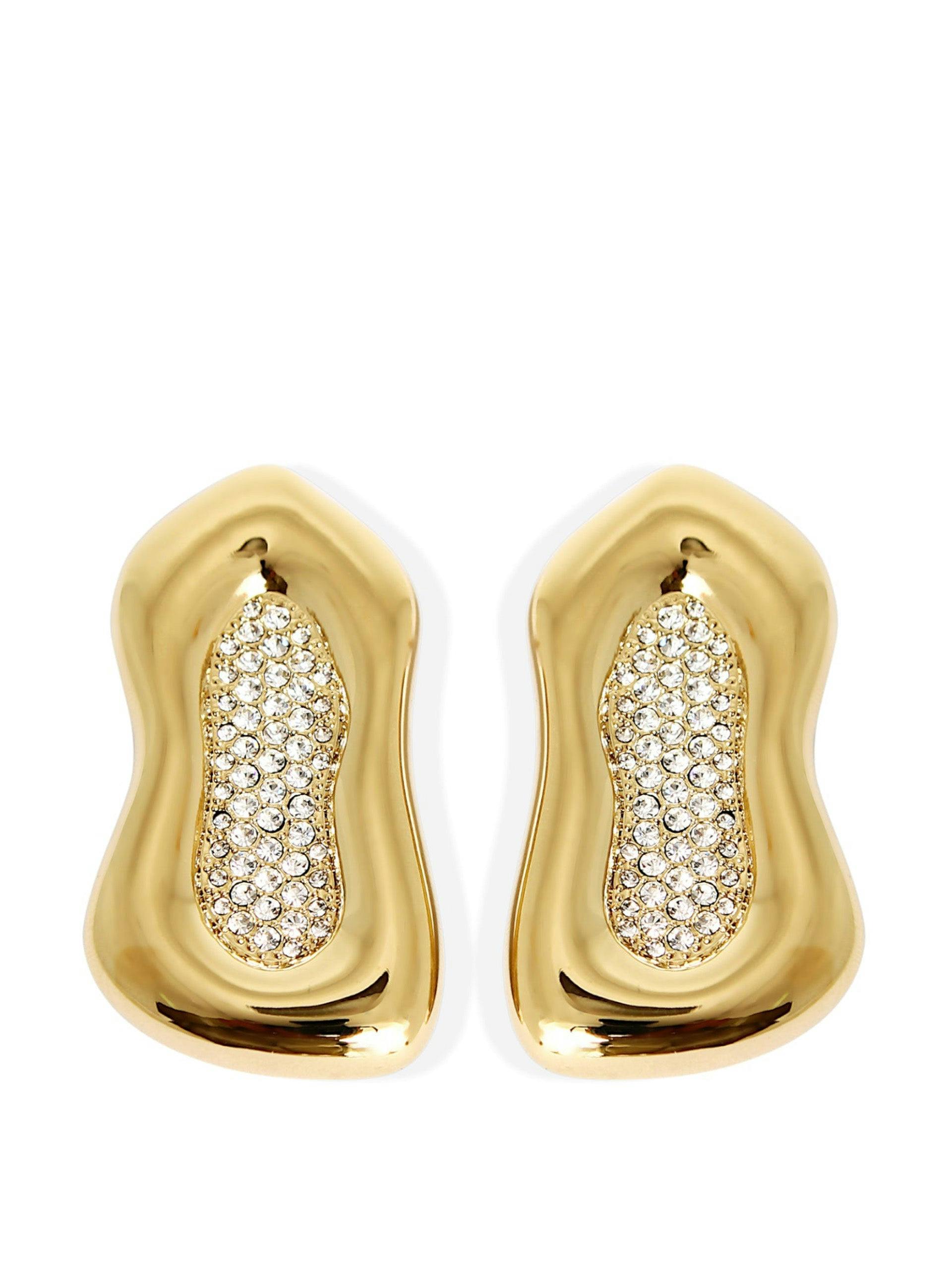Gold and crystal Hailer earrings