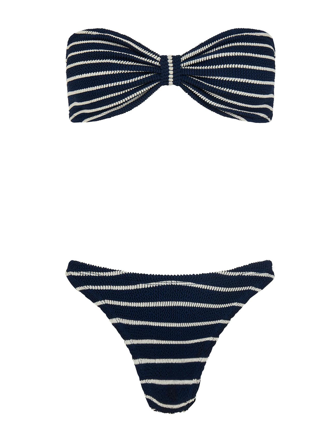 Navy and white Jean bikini top