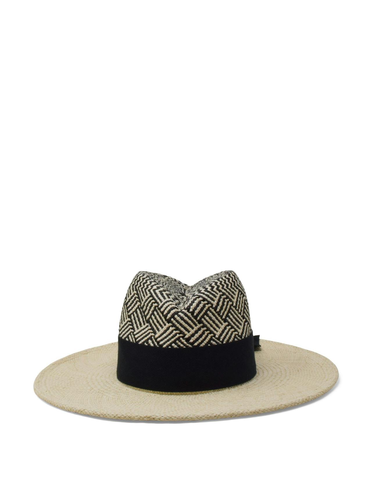 Natural and black Jeanne hat