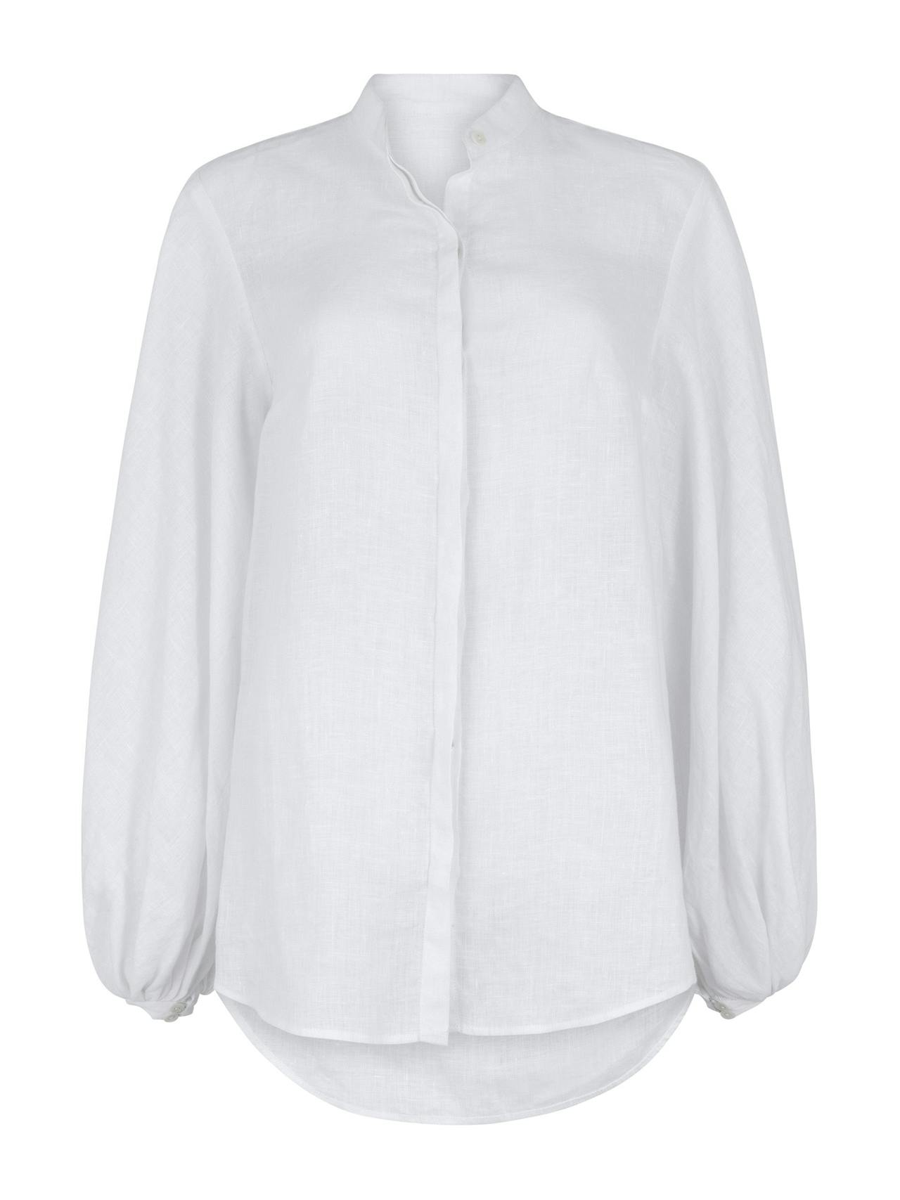 Maia white linen blouse