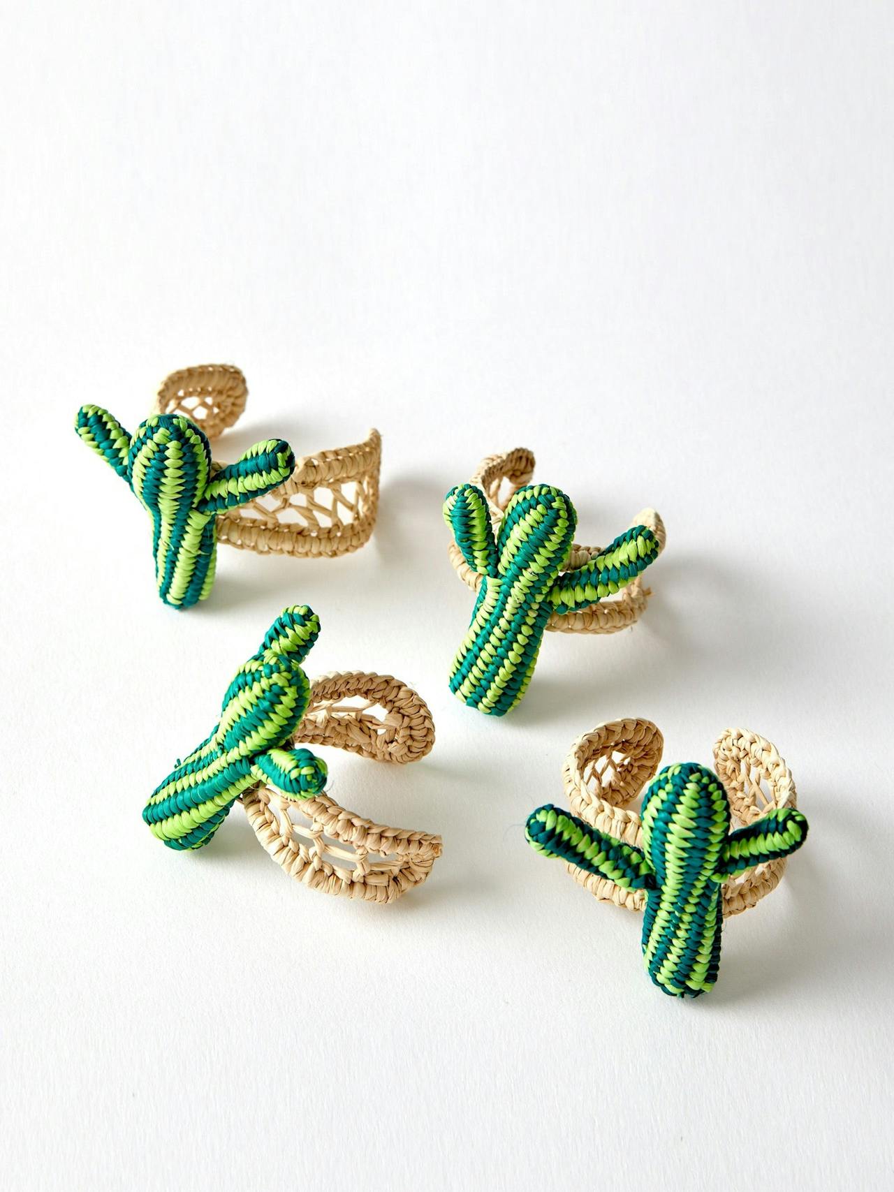 Cactus napkin rings (set of 4)