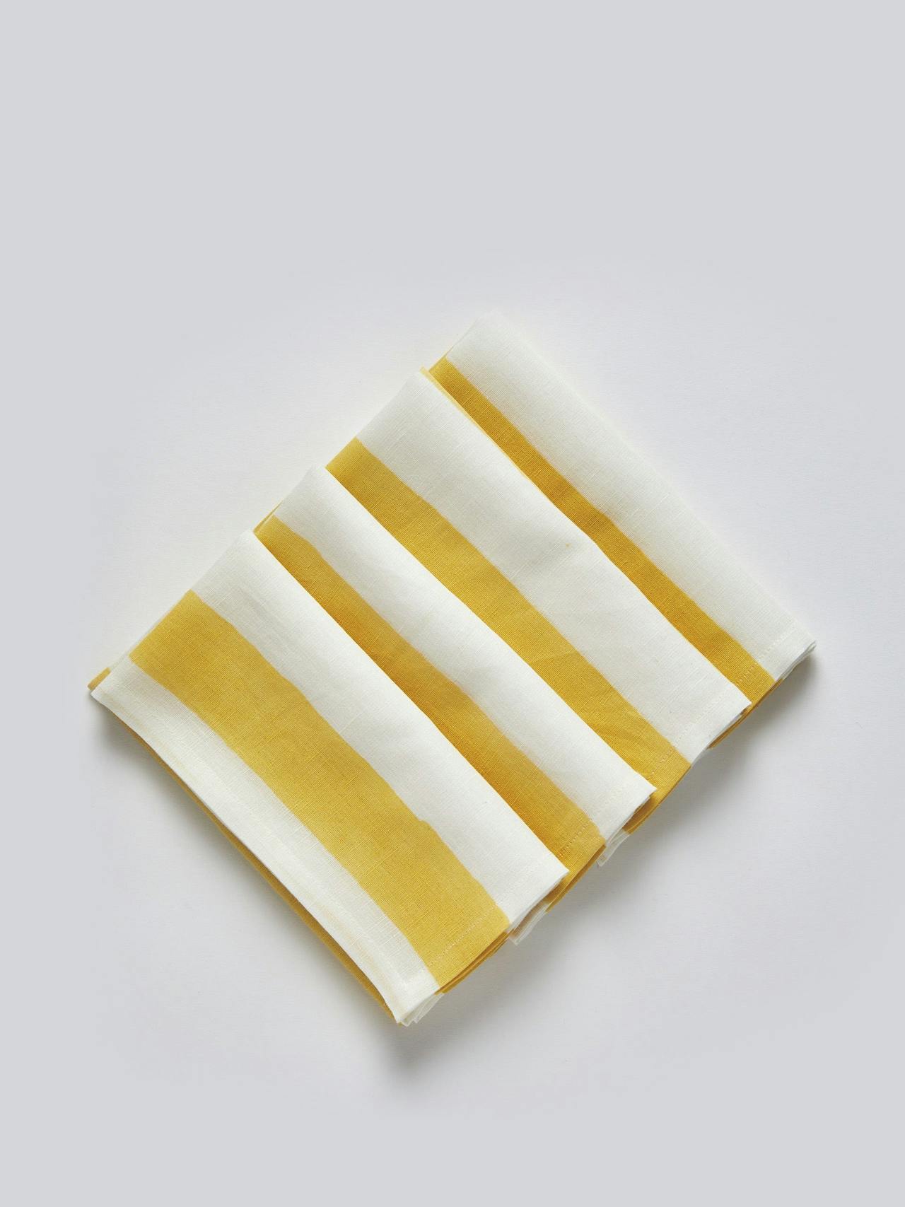 Positano yellow stripe napkins (set of 4)