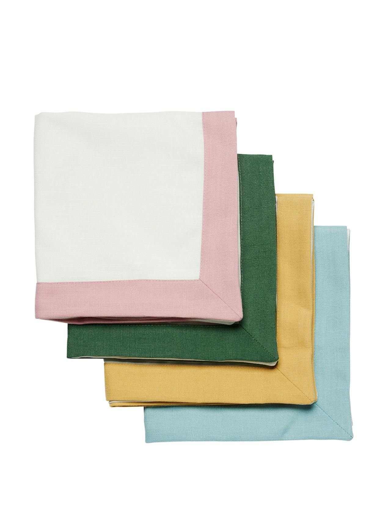 Multi colour napkins, set of 4