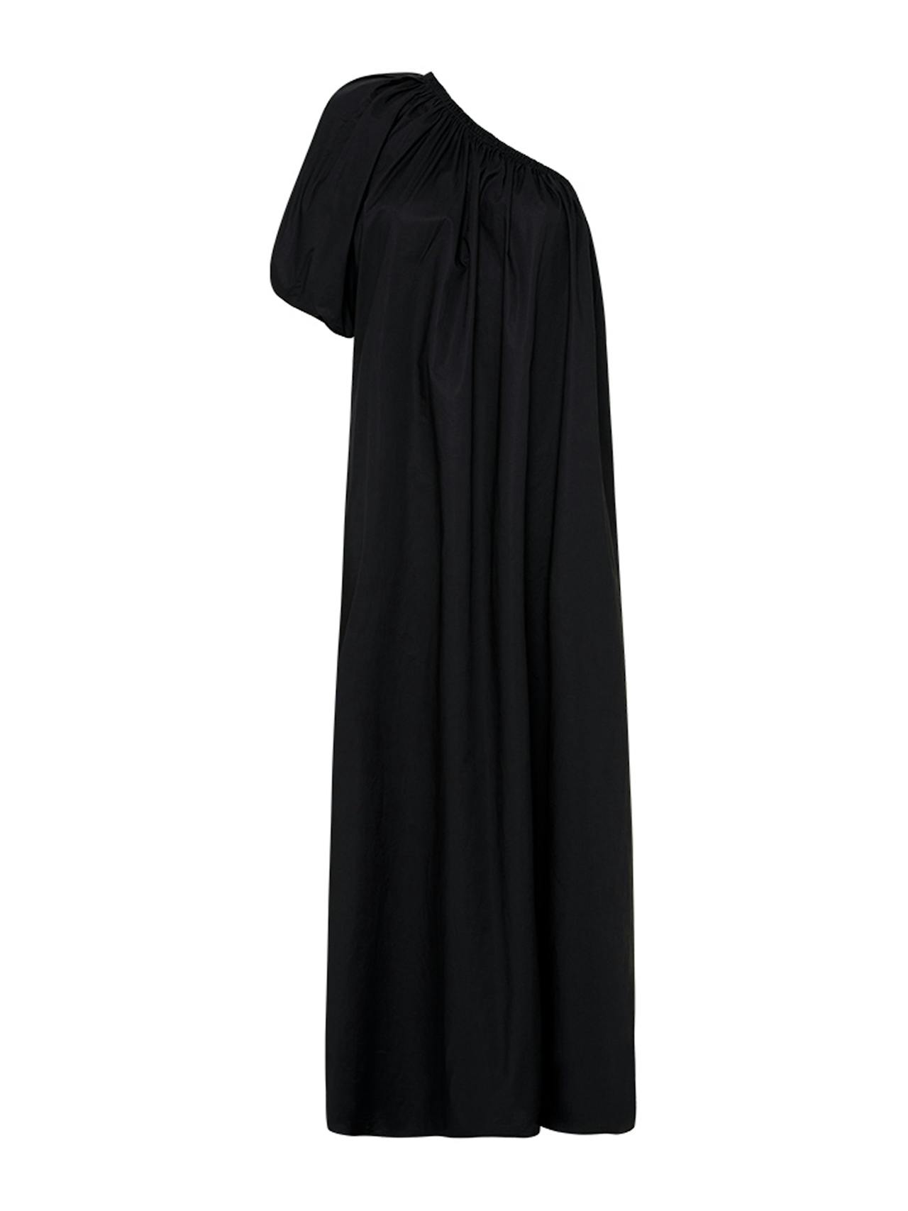 Black one shoulder maxi dress