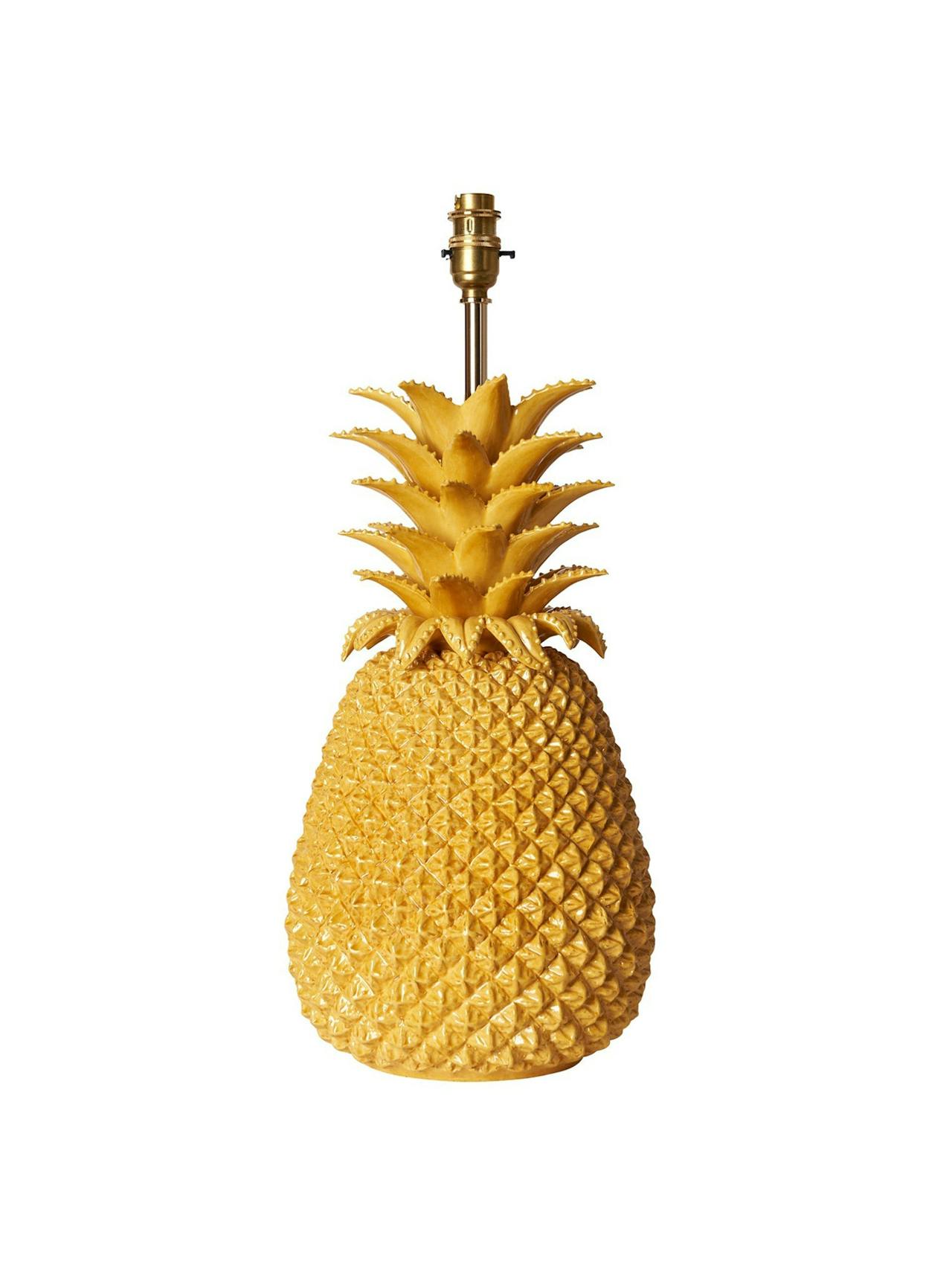 Mustard pineapple ceramic lamp base