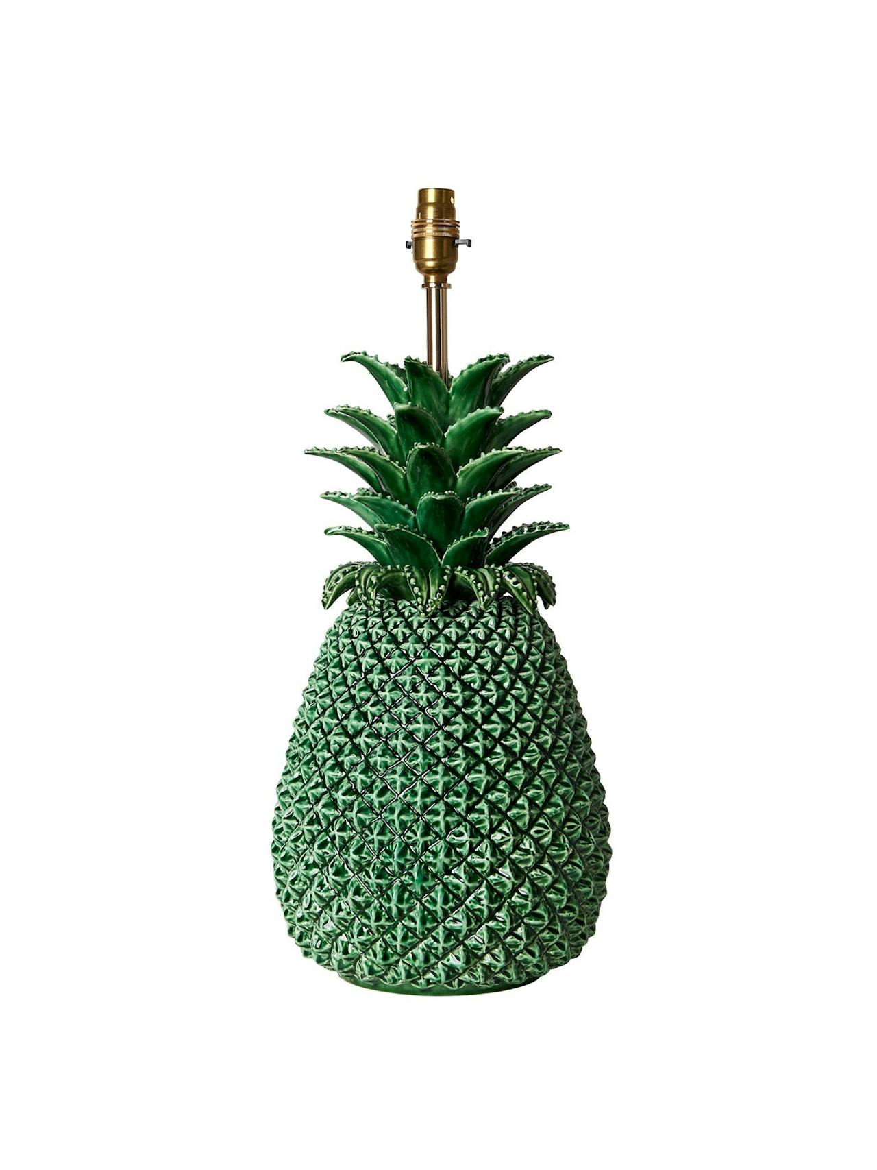 Green pineapple ceramic lamp base