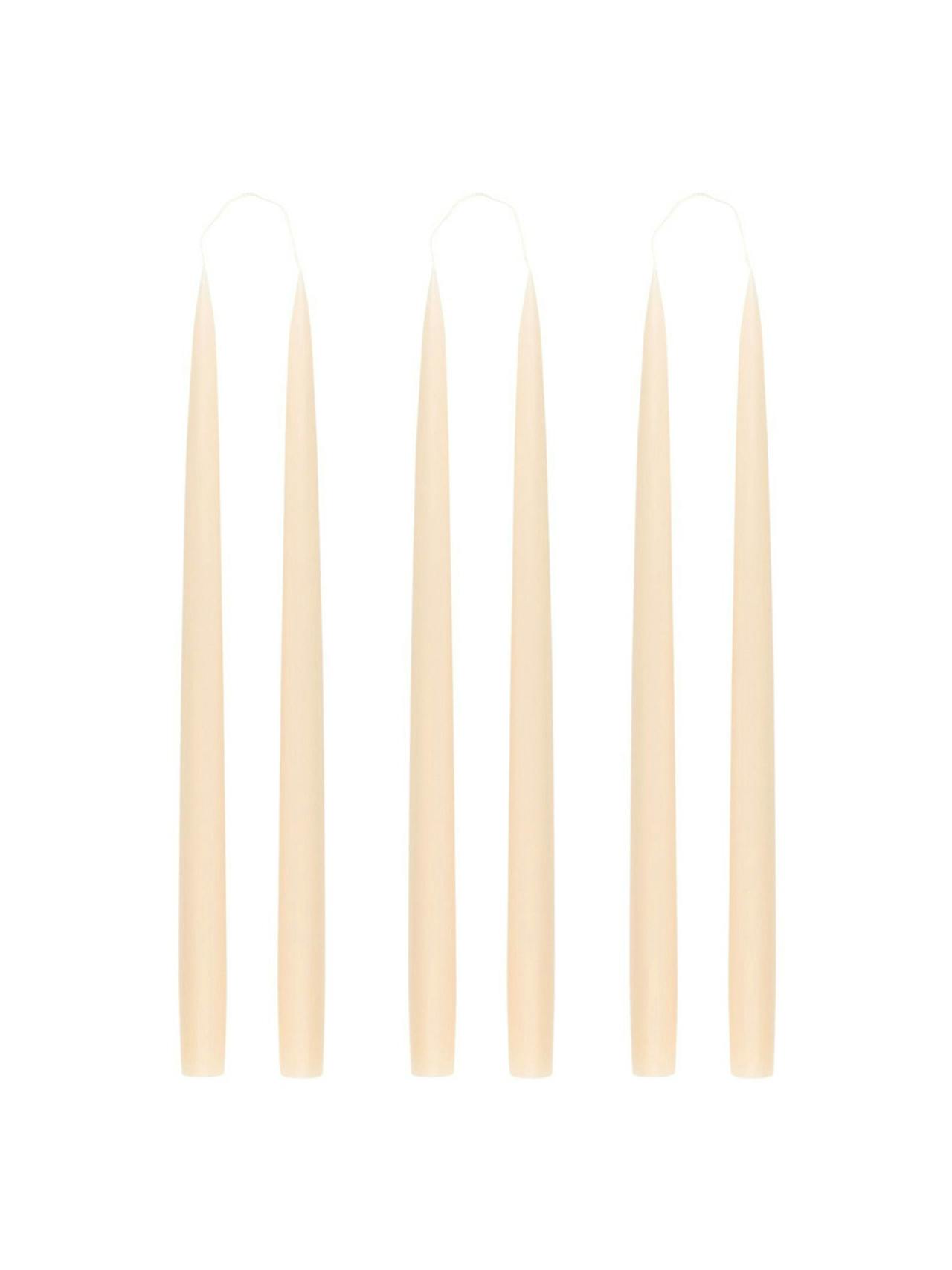 Danish taper candles in plaster, set of 6