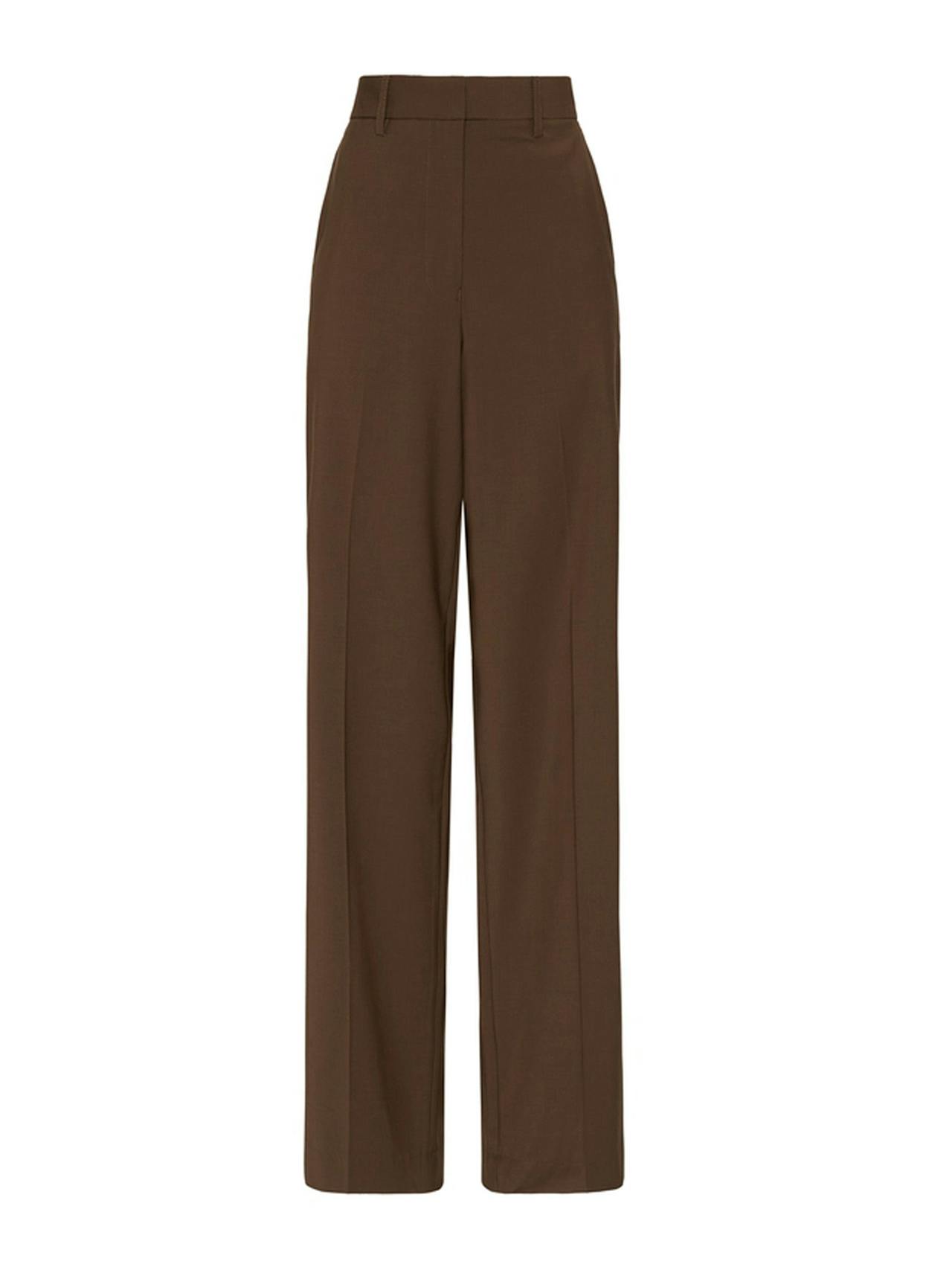 Coffee relaxed tailored trousers