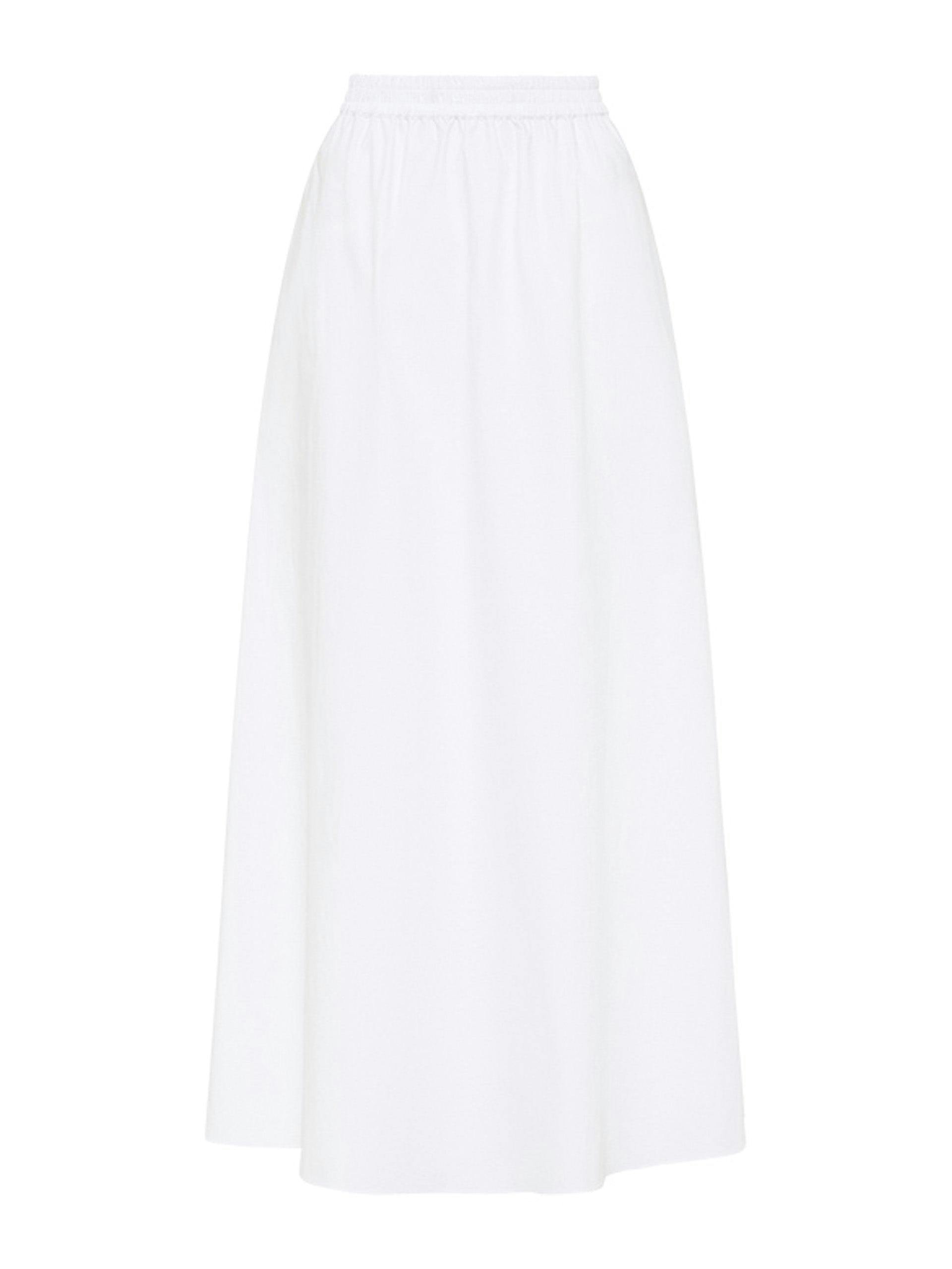 White cotton relaxed everyday skirt