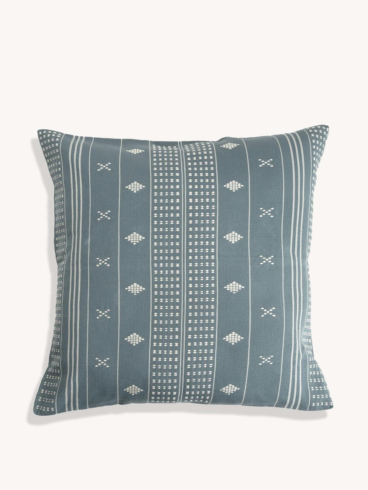 Blue Emiliano handwoven cushion cover