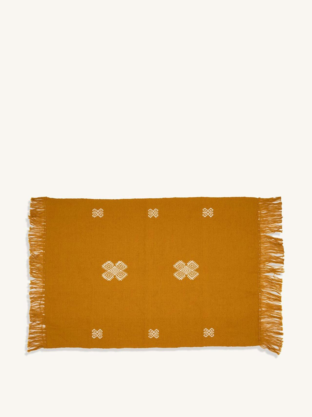 Yellow Arrazola handwoven placemats, set of 2