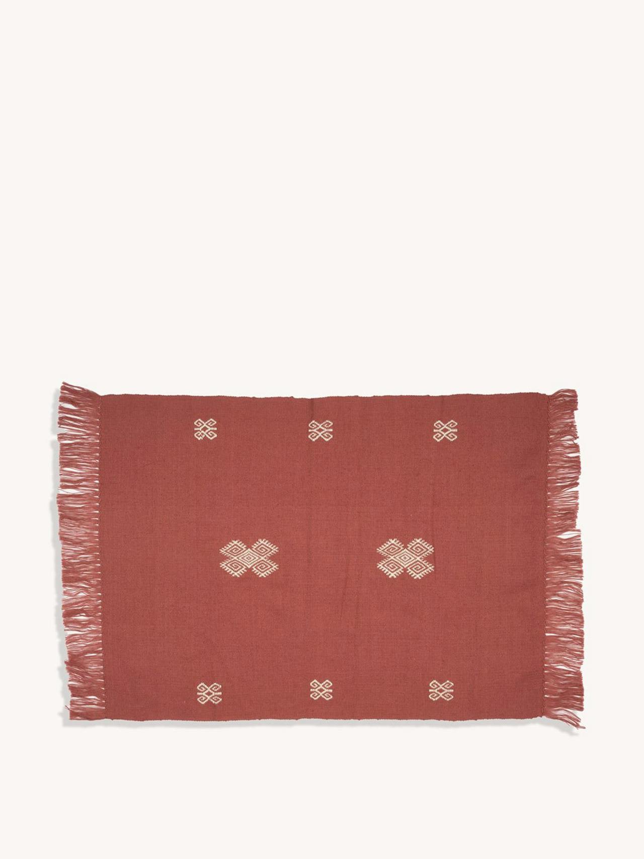 Red Arrazola handwoven placemats, set of 2