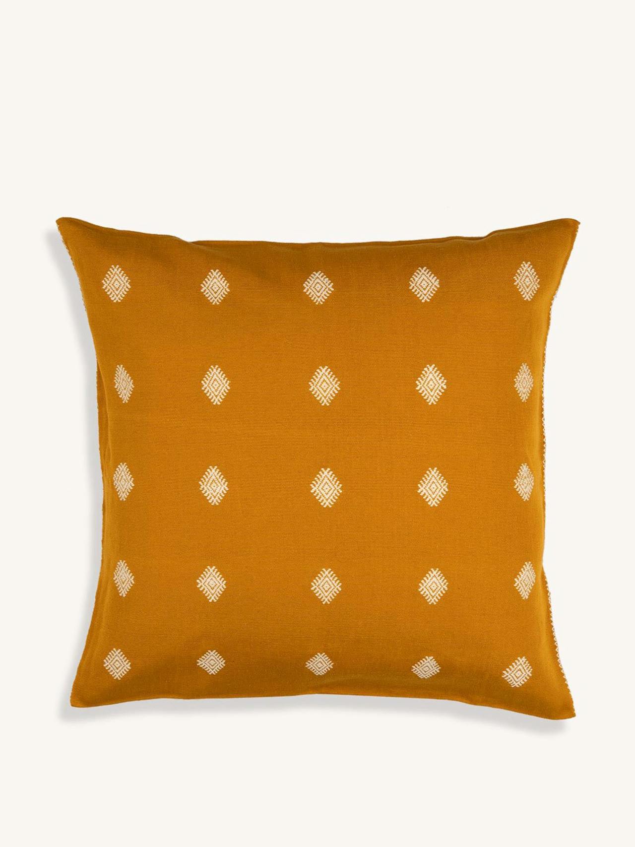 Orange The Path Of The Sun handwoven cushion