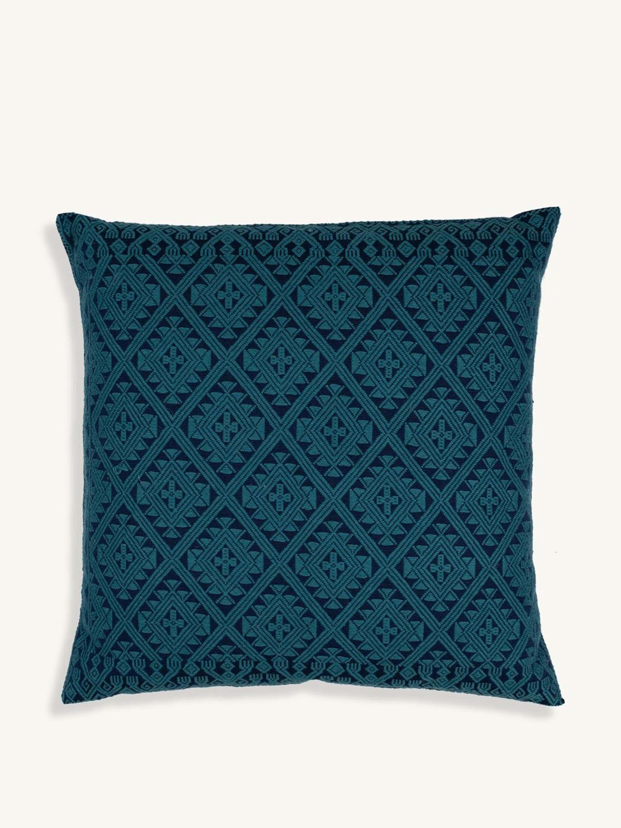 Blue Zuma handwoven cushion cover