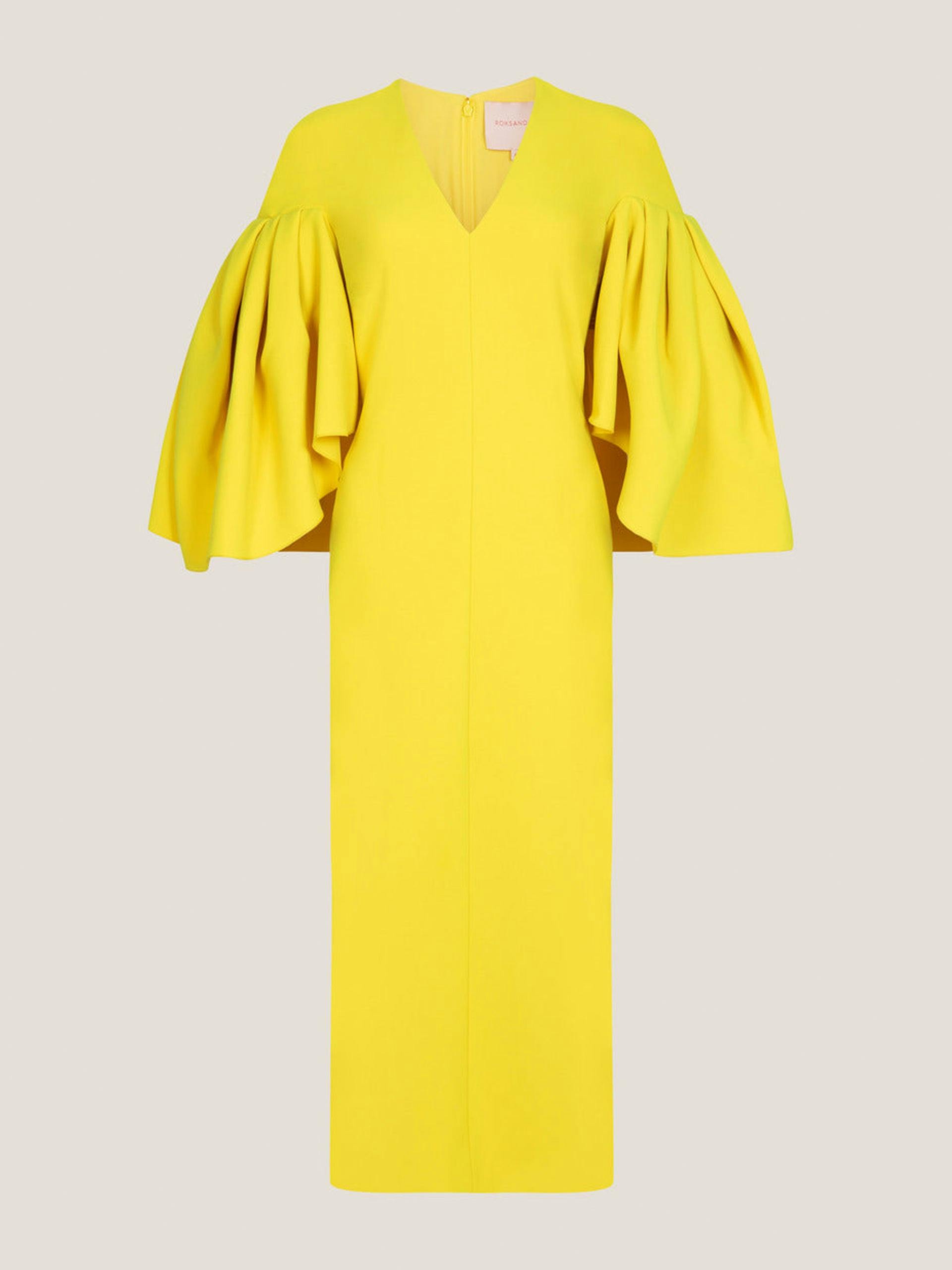 Sarien bright yellow silk dress