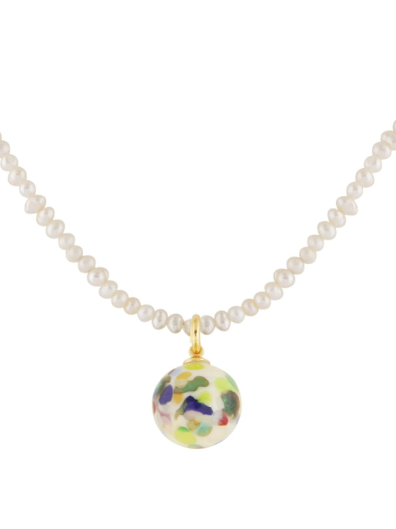 Orbit pearl pendant Zero Waste necklace