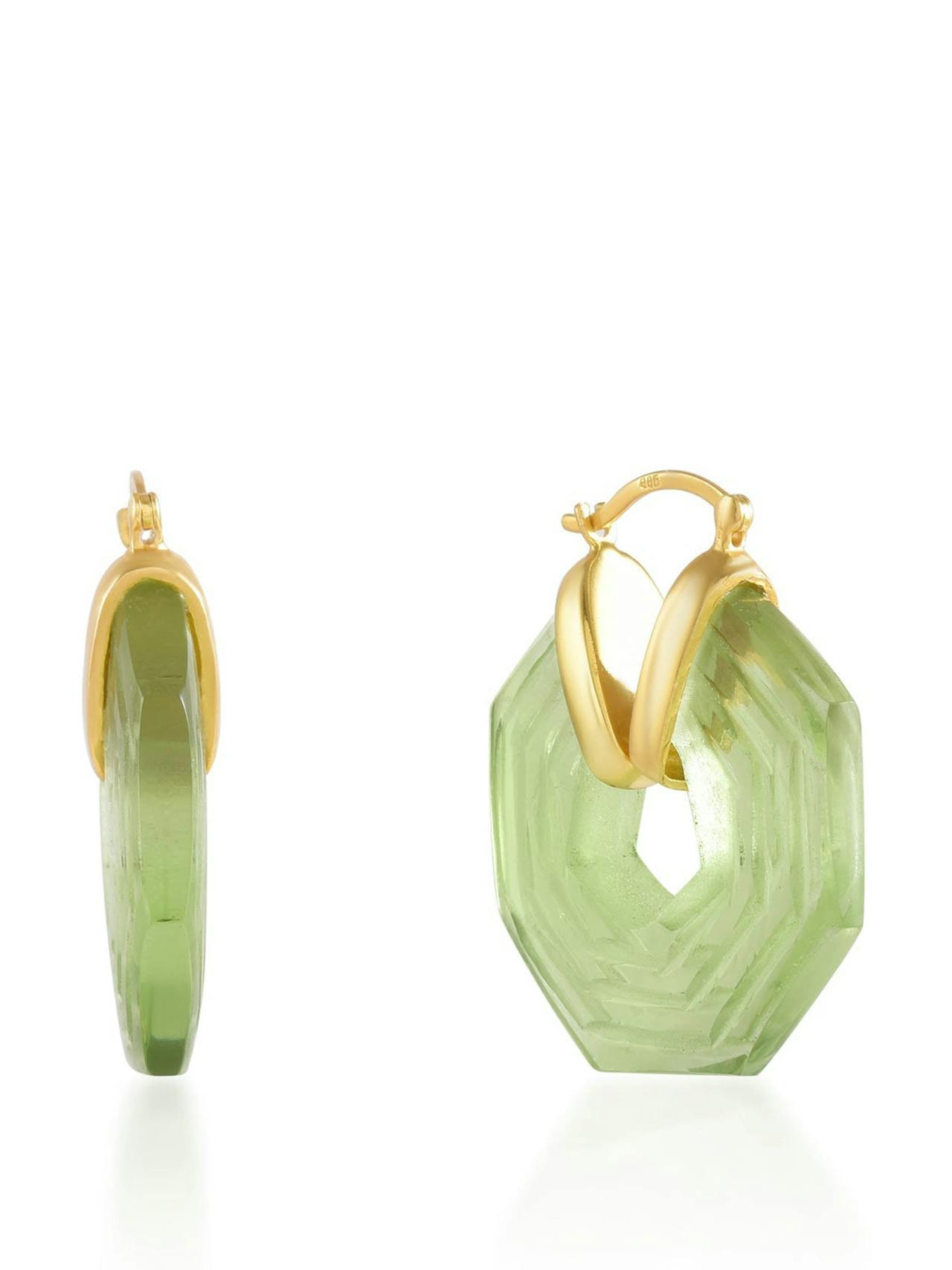 Soft green Sphinx earrings