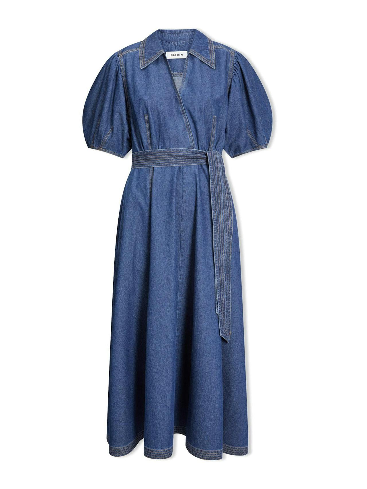 Light blue Wren denim maxi dress