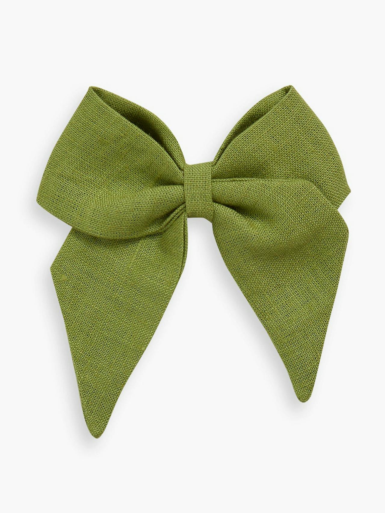 Apple green linen sailor bow
