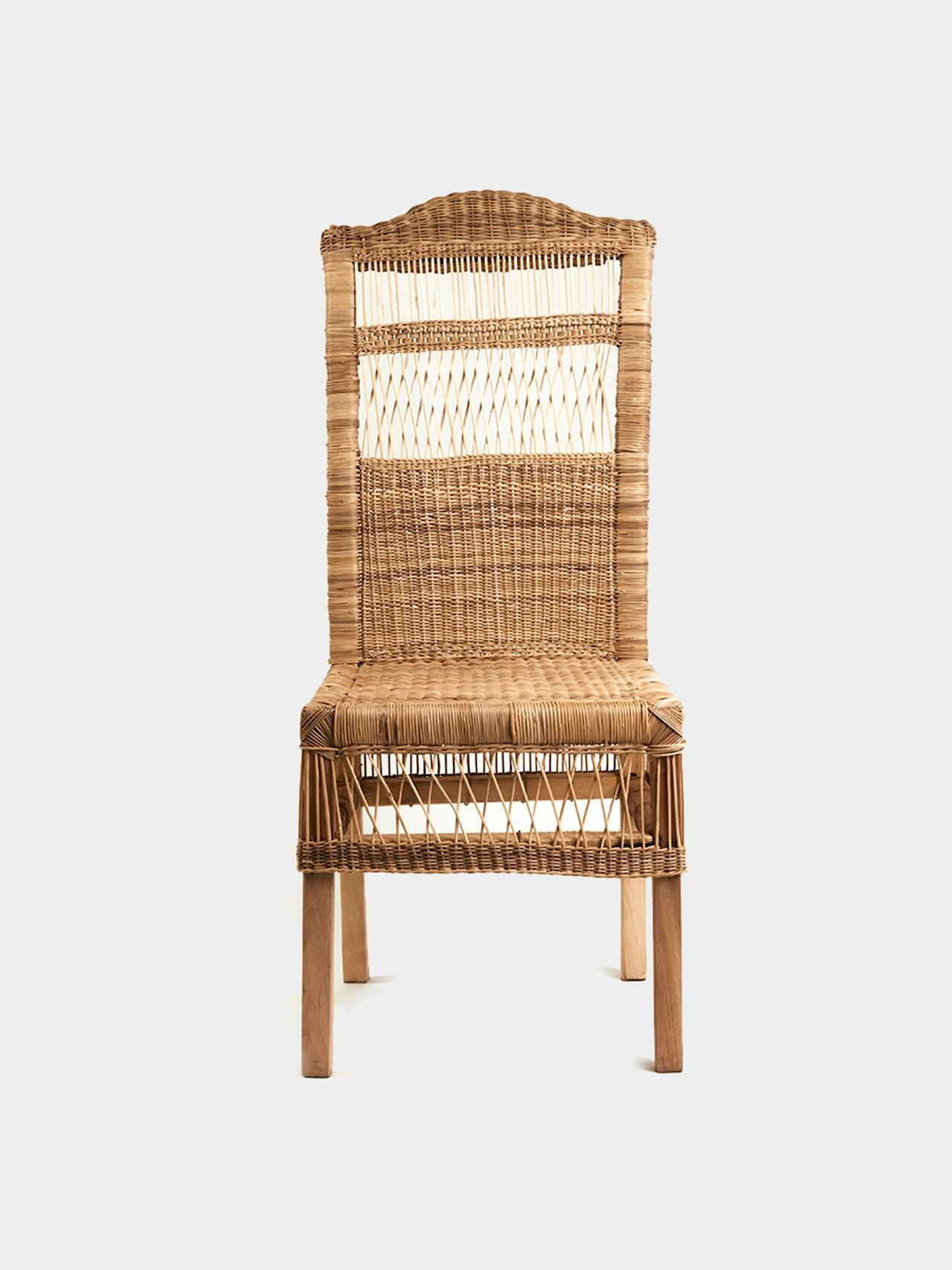 Traditional cane dining chair