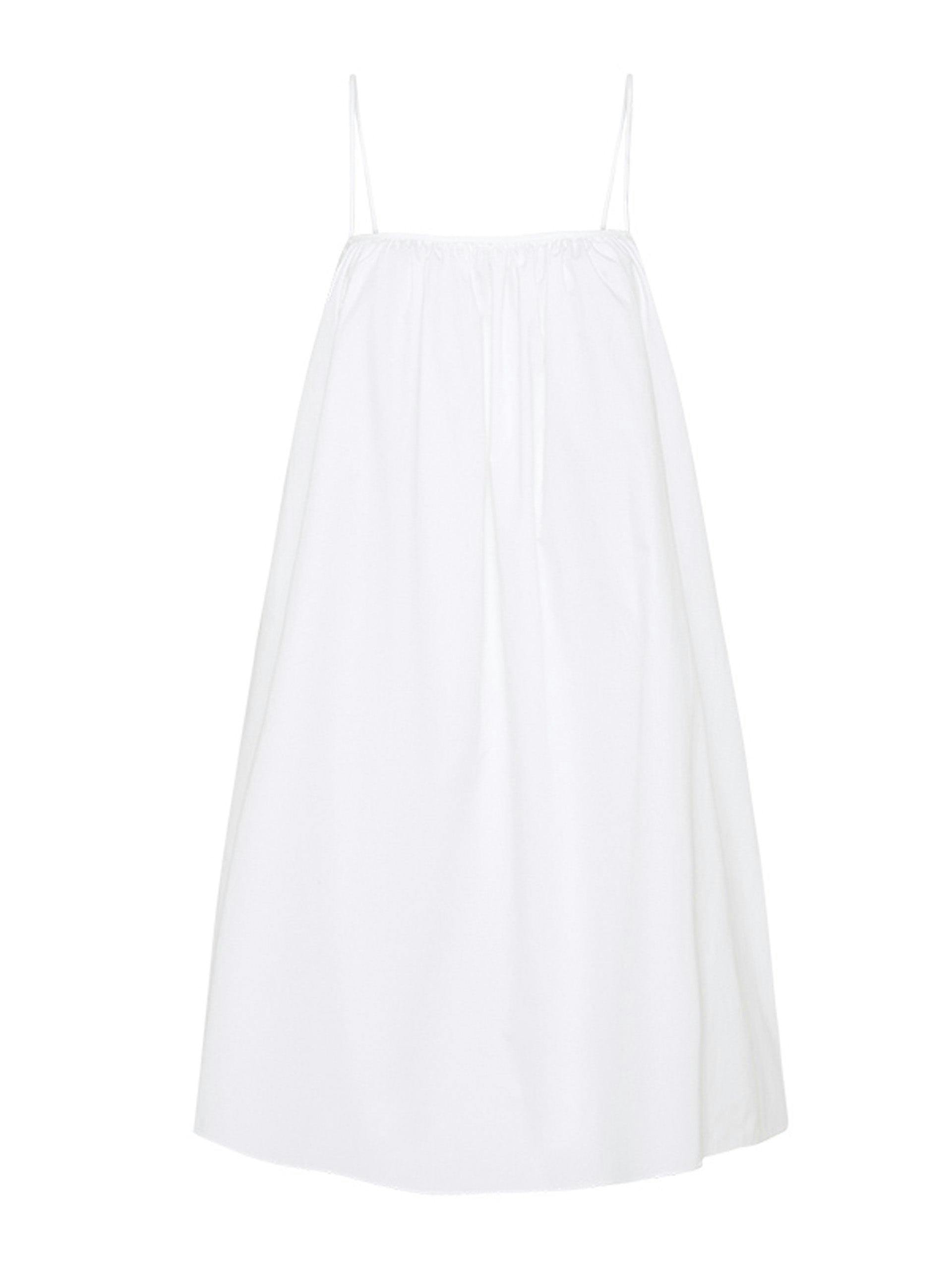 White voluminous cami mini dress
