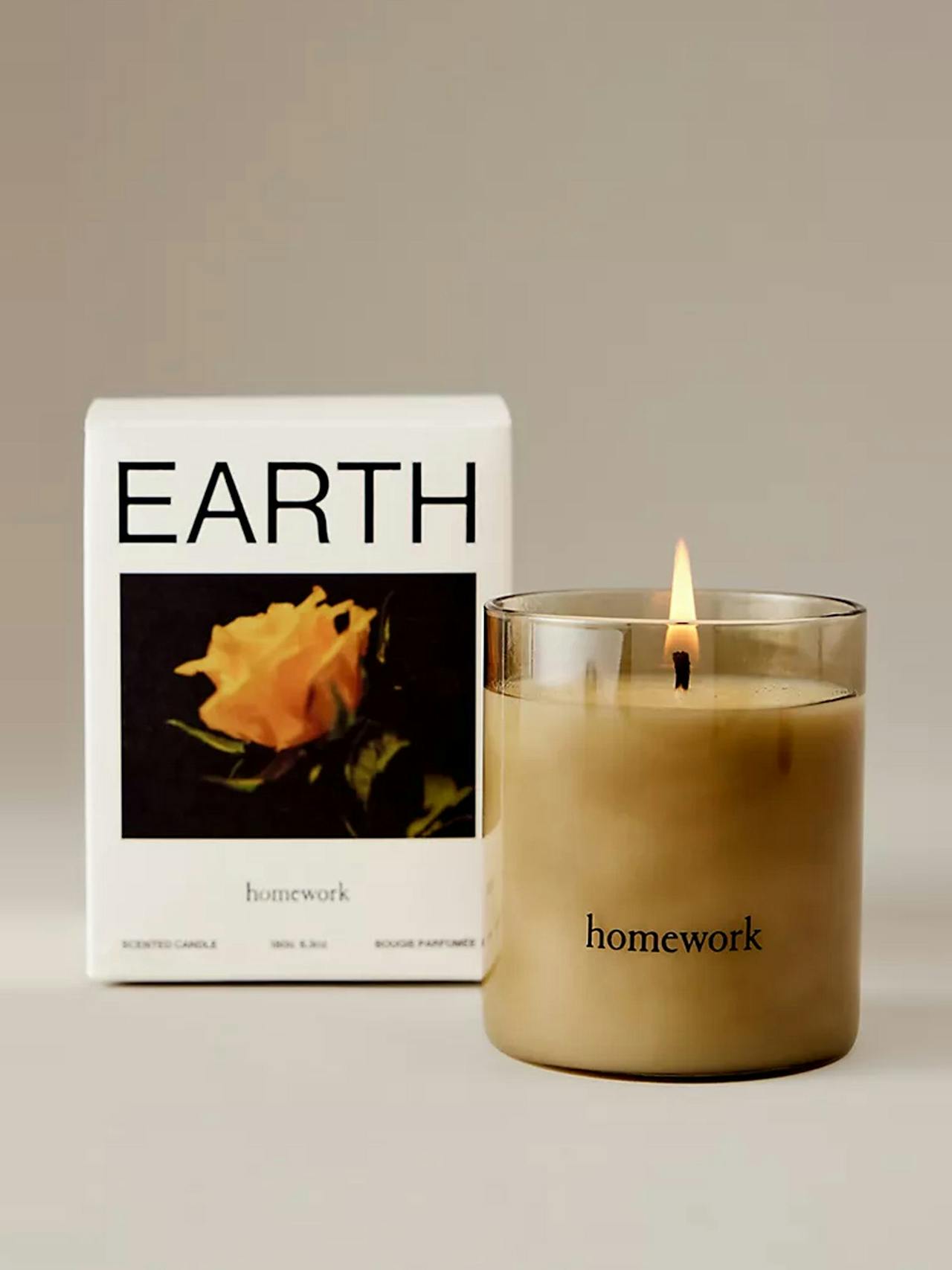 Earth glass candle