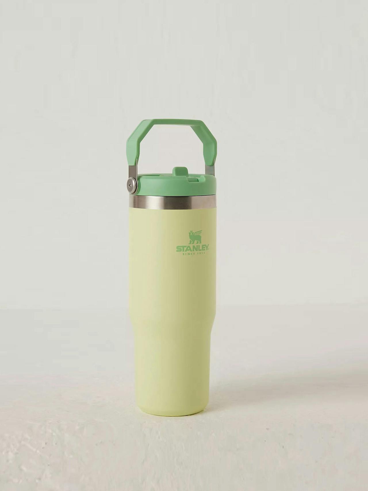 Double insulated flip straw water bottle