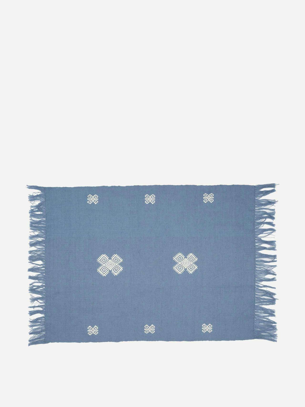 Blue Arrazola handwoven placemats, set of 2