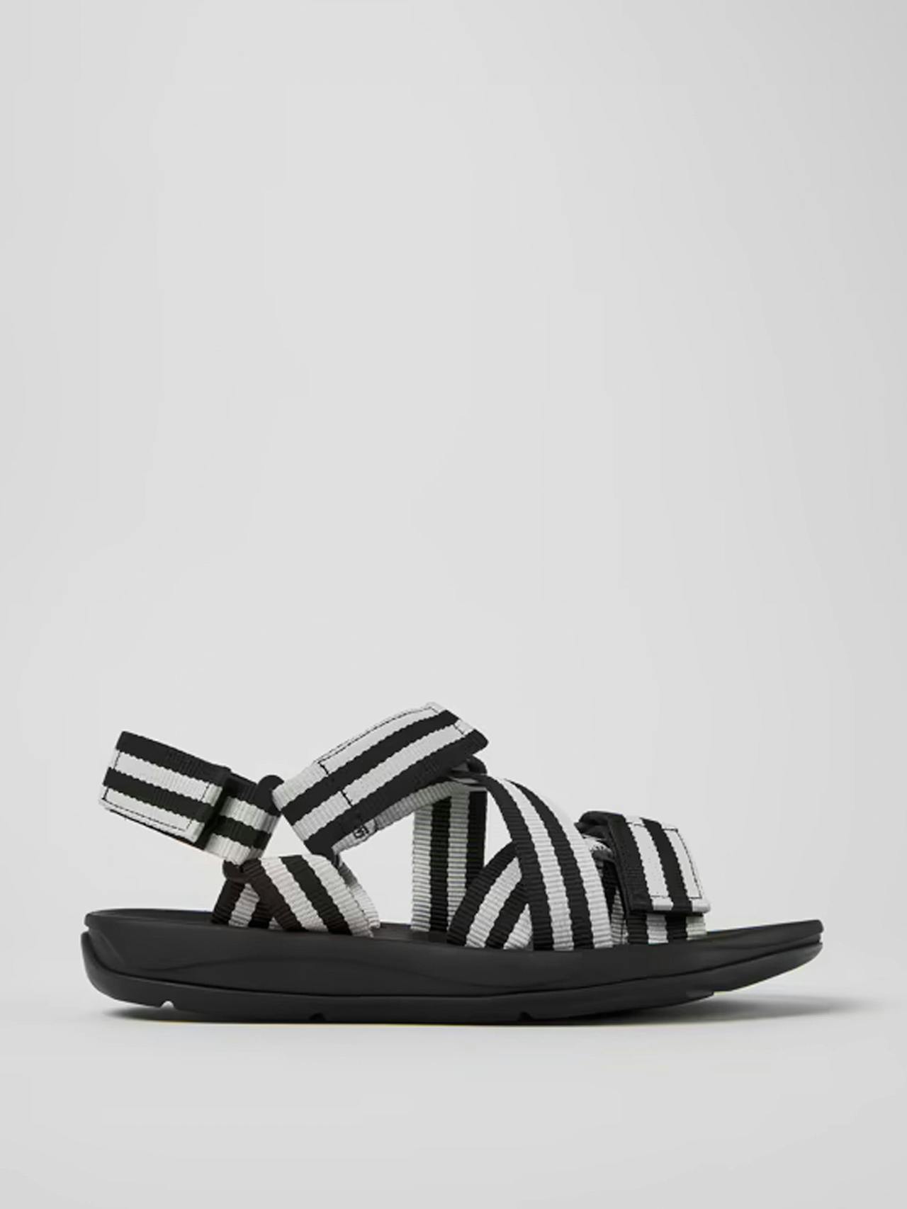 Match black and white sandals