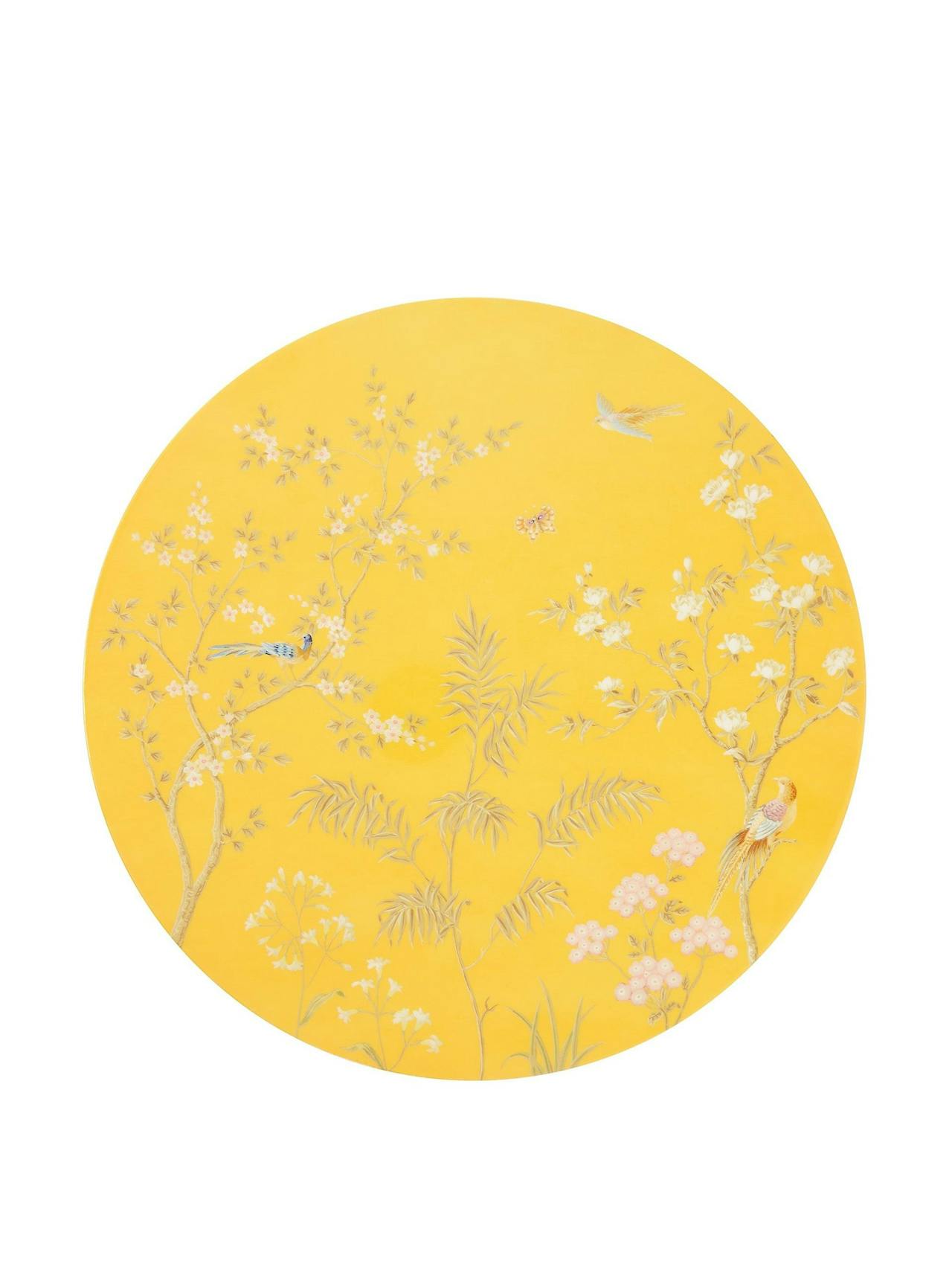 Yellow chinoiserie placemats, set of 4