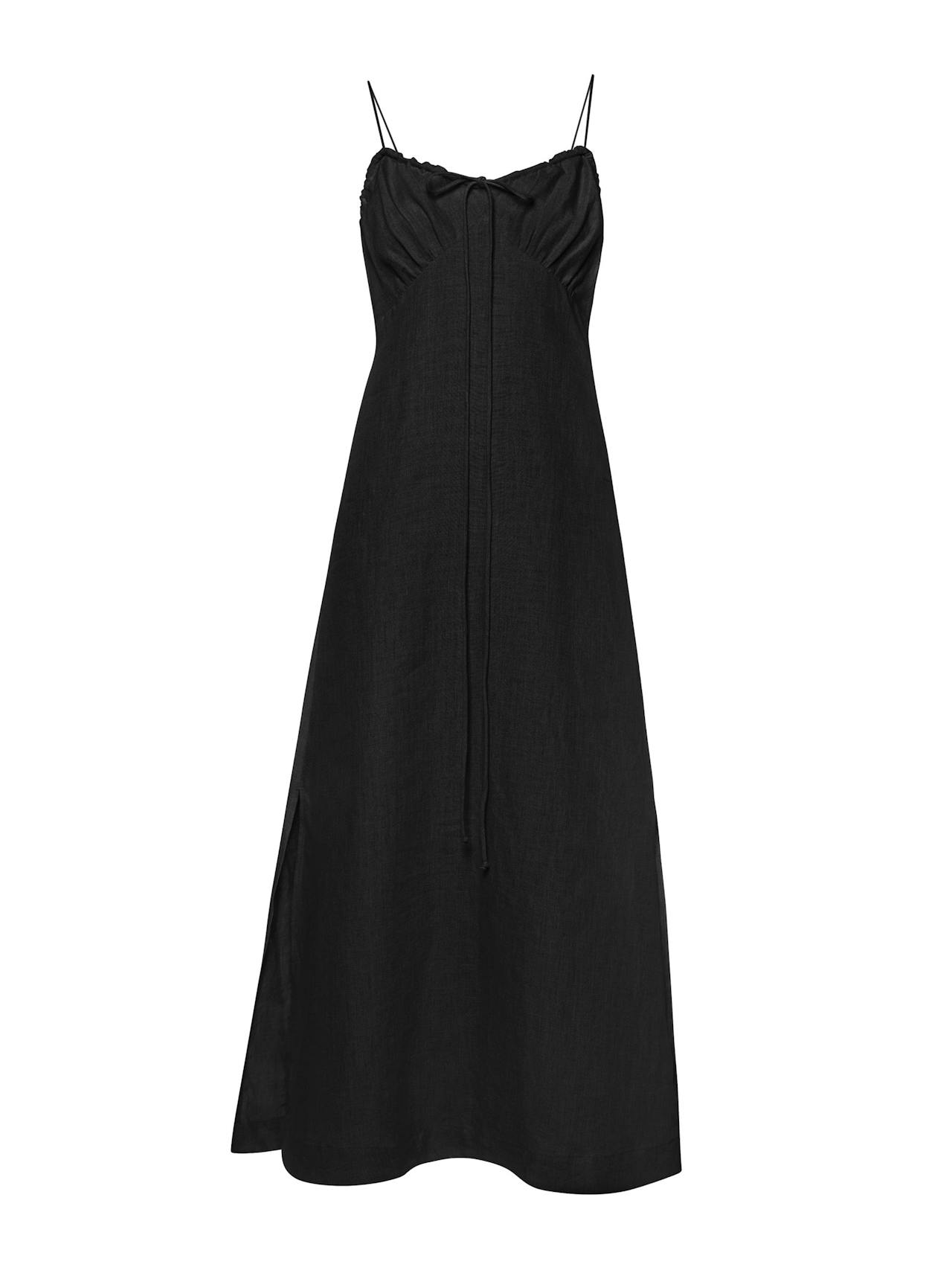 Black linen Selina dress