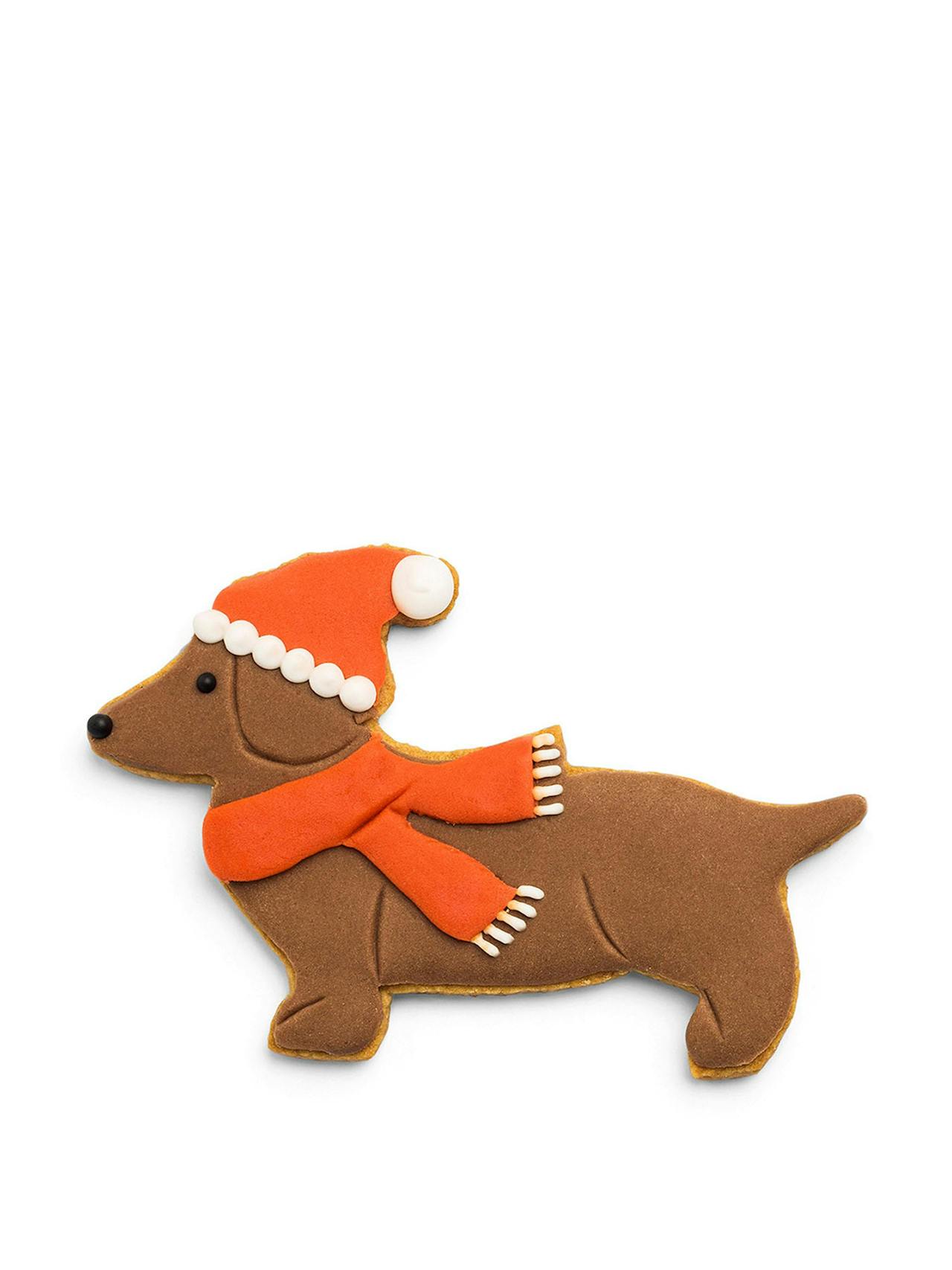 Christmas dachshund iced biscuit