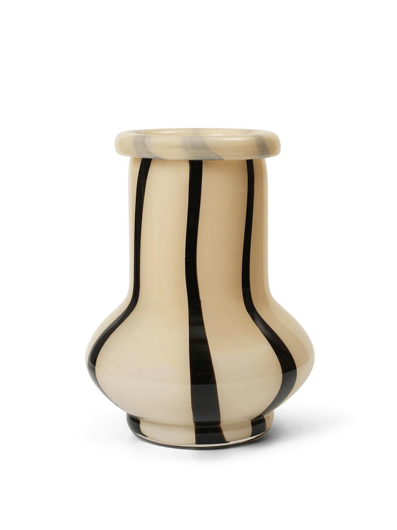 Riban large striped glass vase