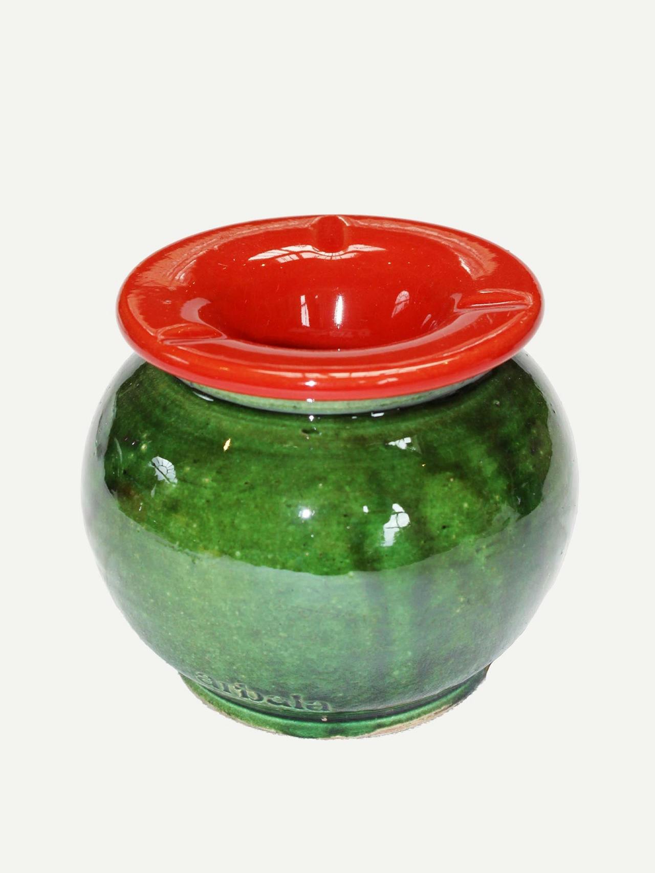 Red and green Dolly ashtray