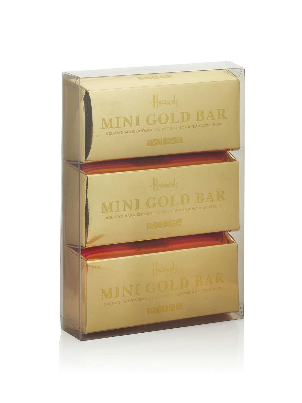 Mini gold bars choclate