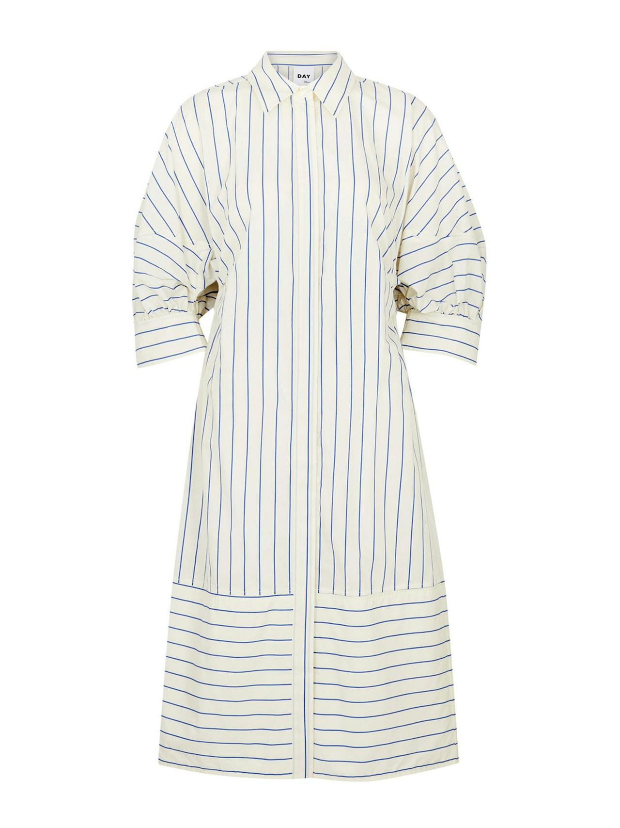 Benedict striped cotton-blend midi dress