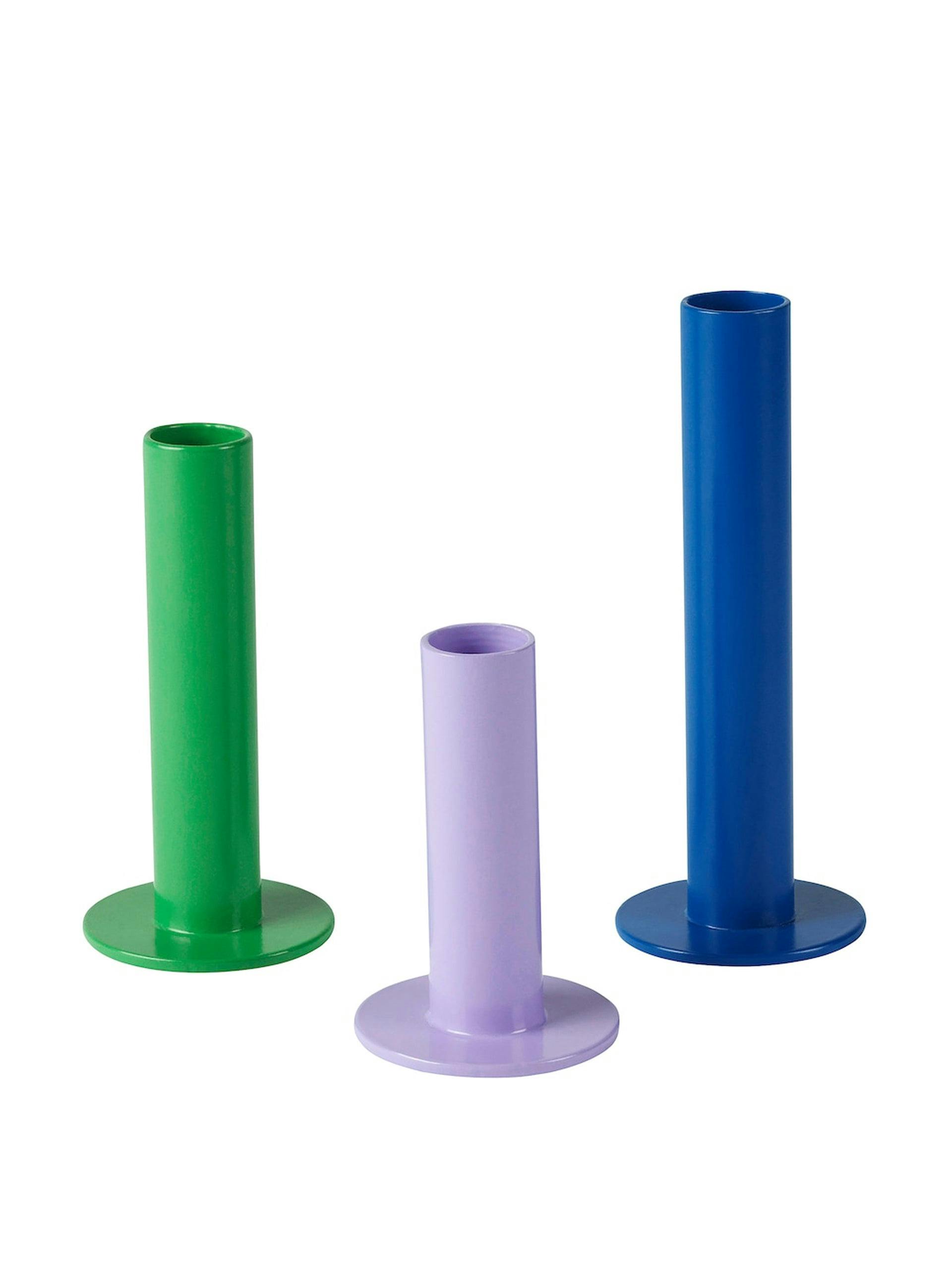 Mixed colours candle holder (set of3)