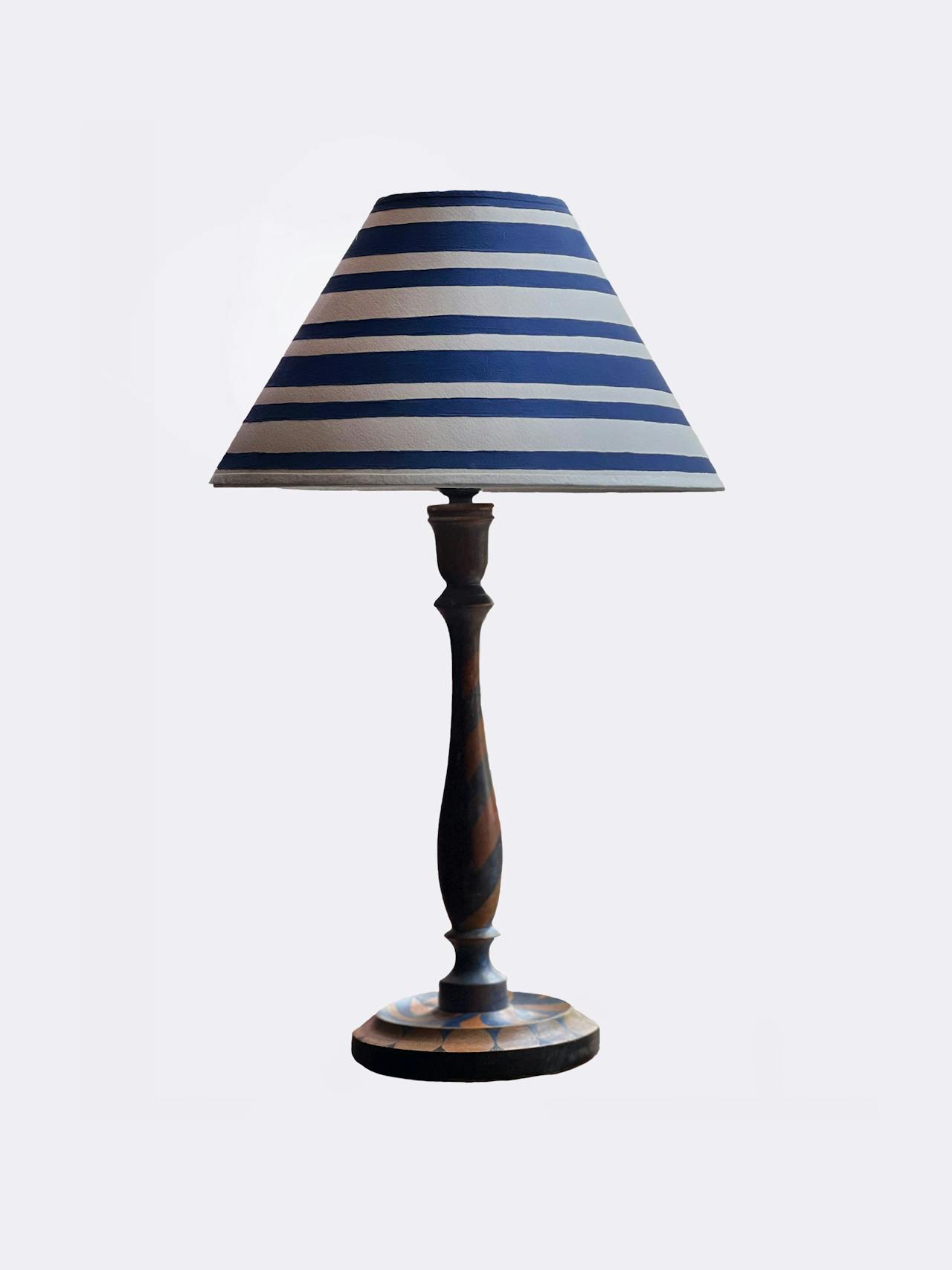 Serge Ticking Stripes coolie lampshade