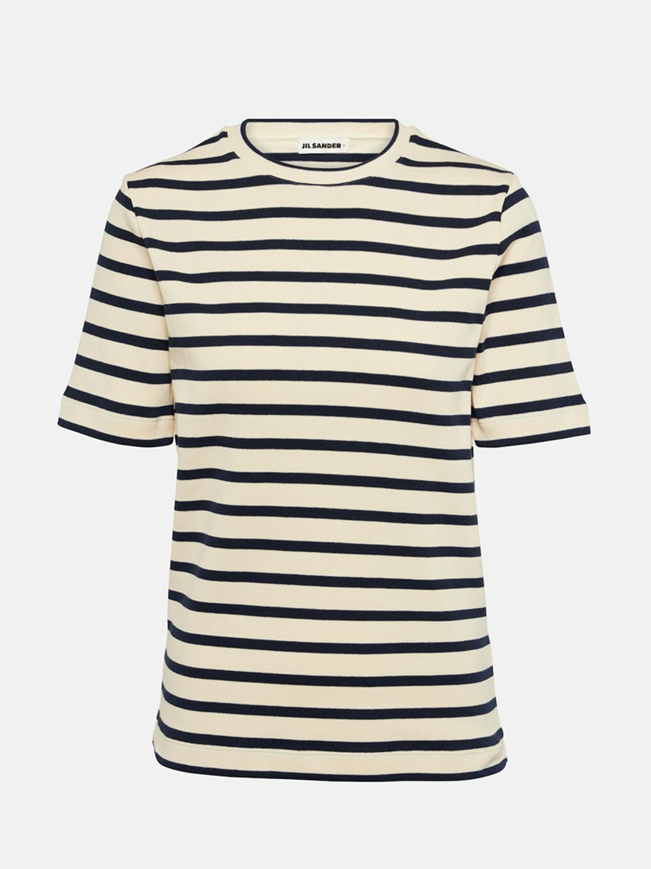 Striped cotton jersey t-shirt