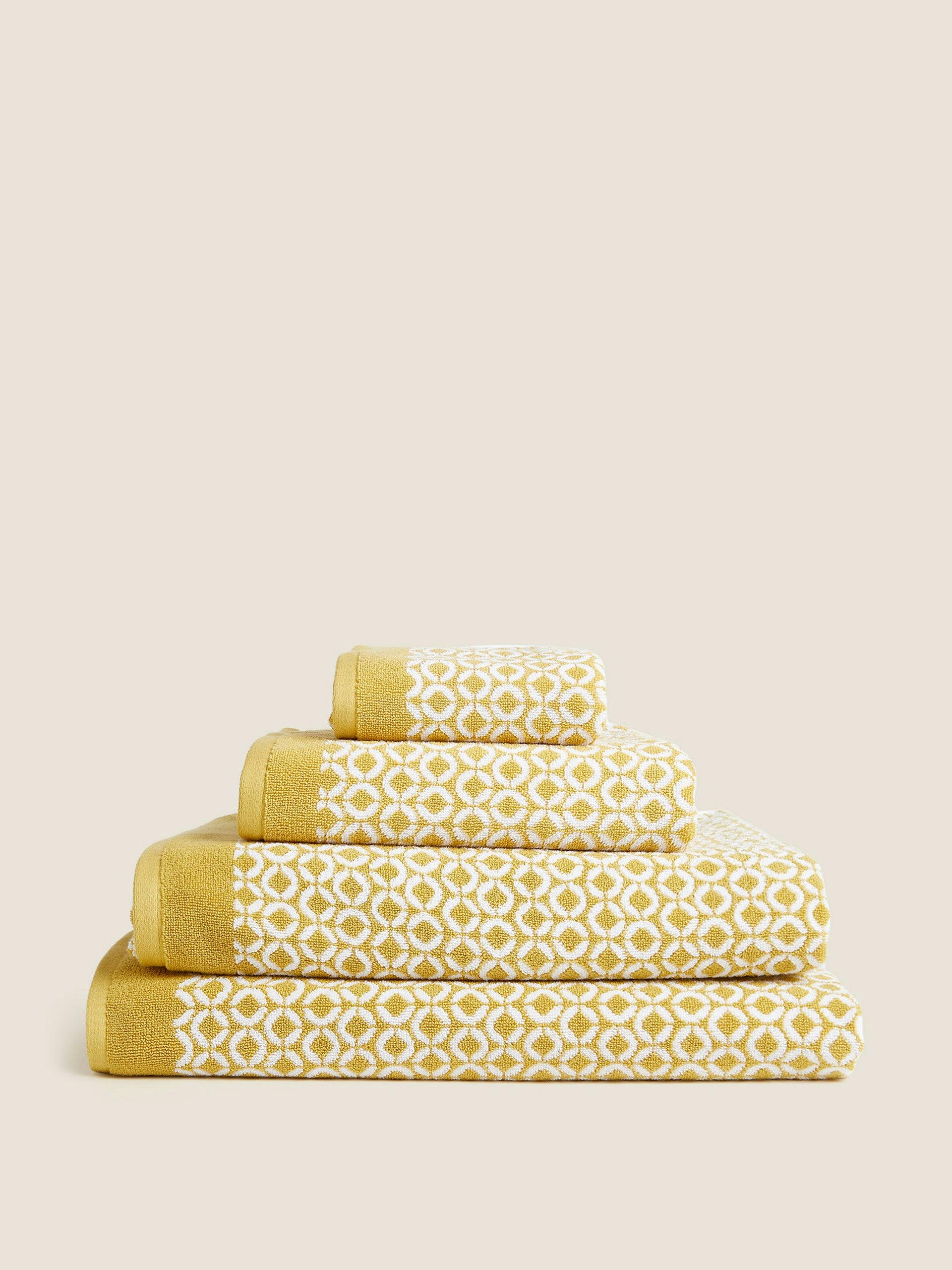 Yellow cotton towel