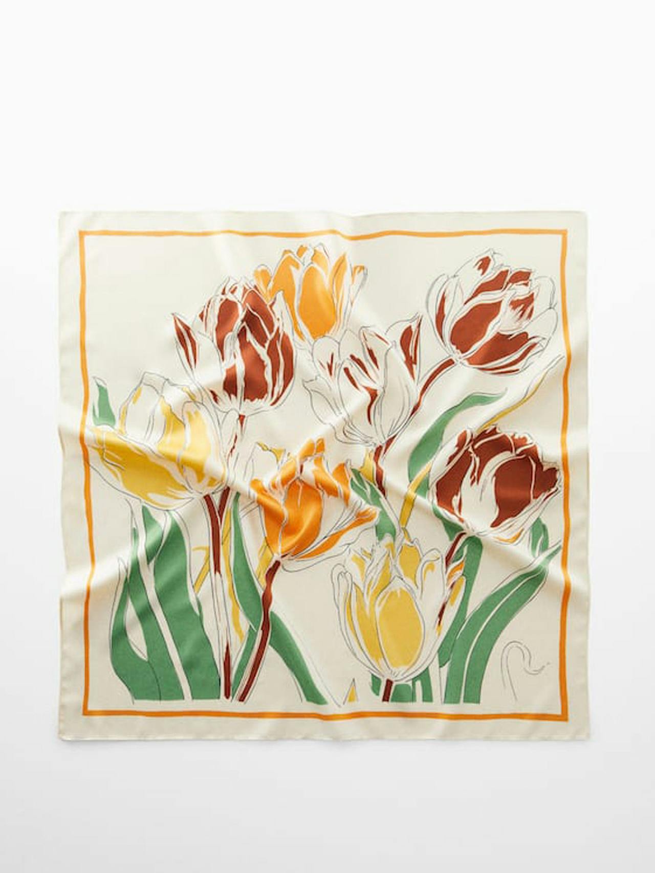 Floral printed scarf